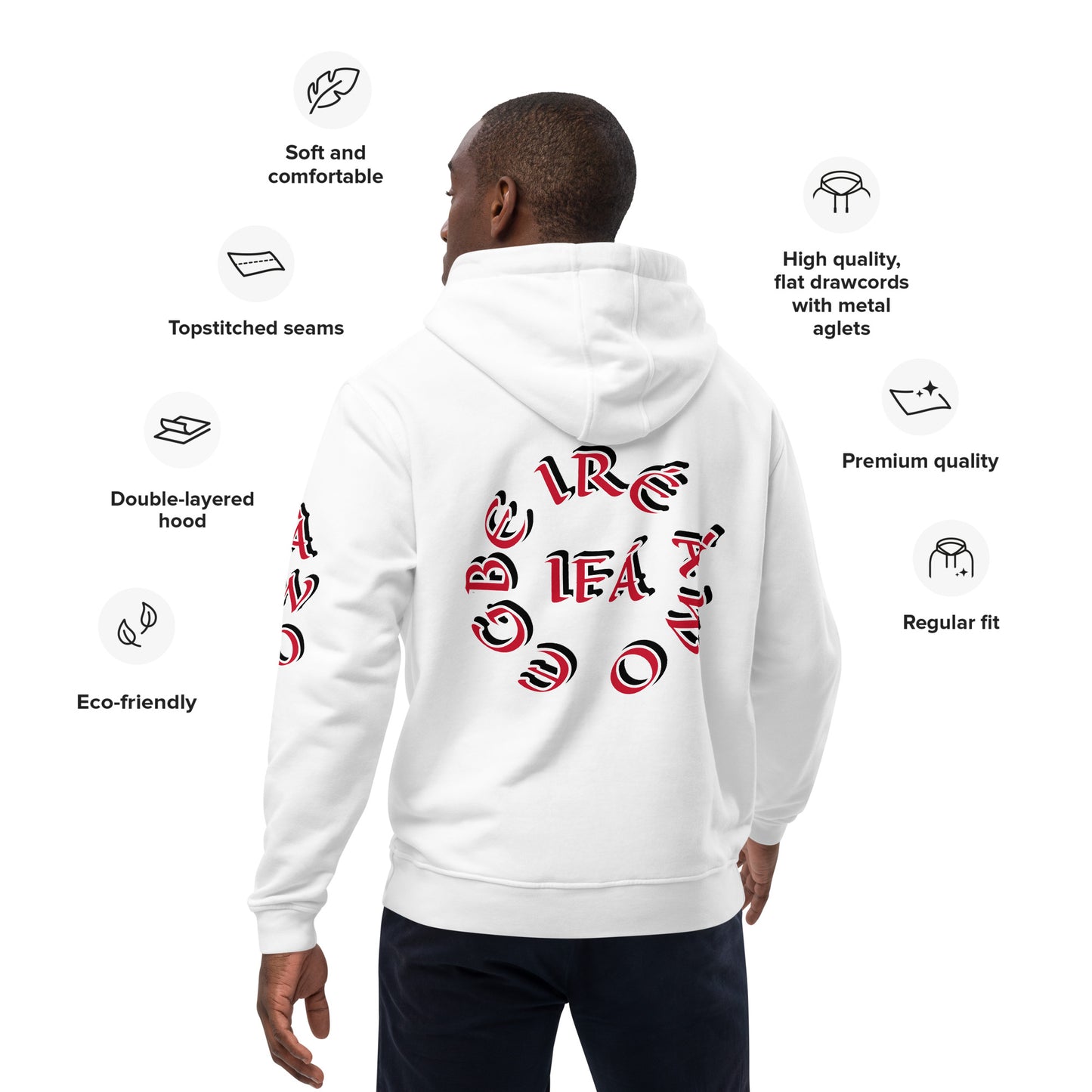 Egbe Iré Àwo Ifa signature Logo White Premium eco hoodie 2