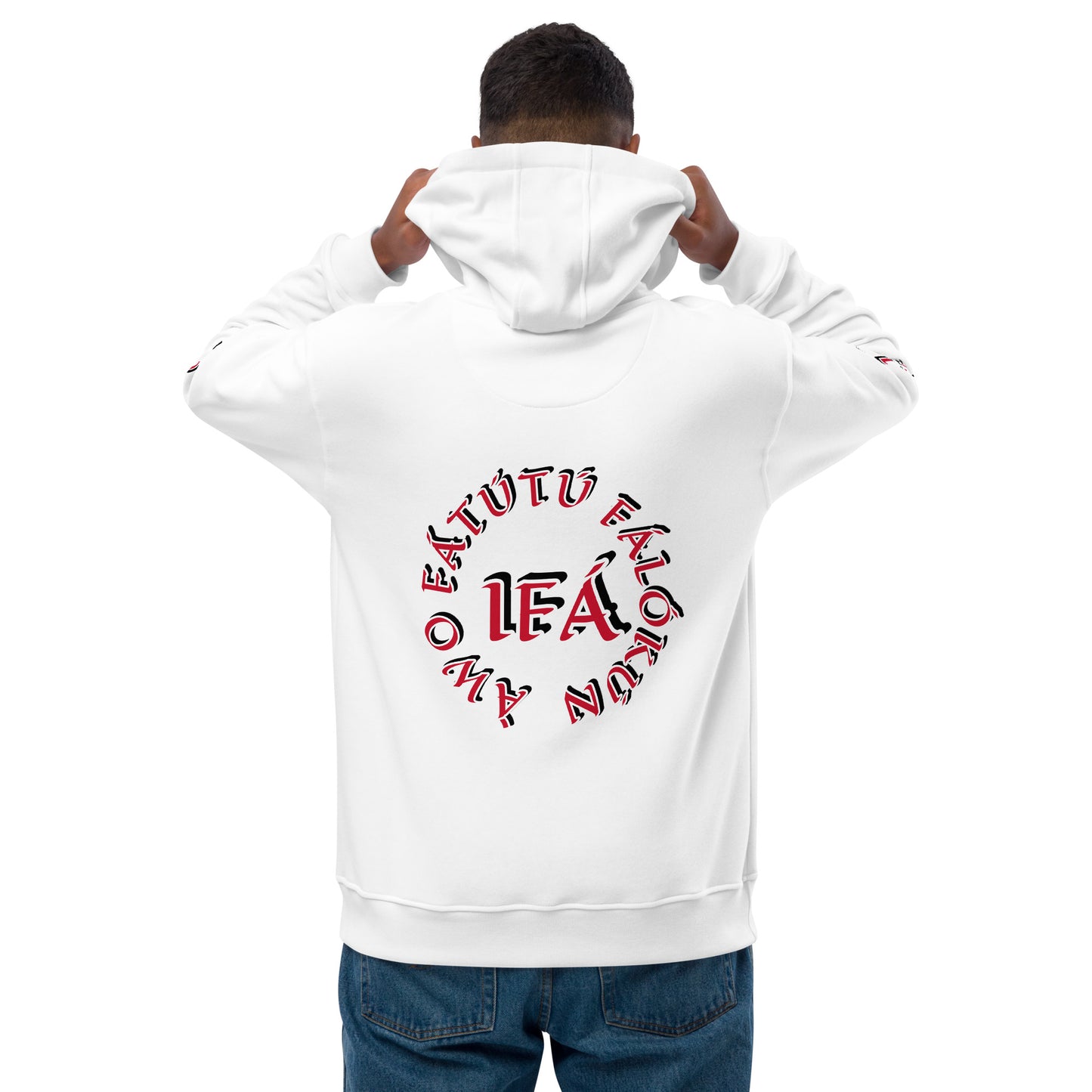 Personalized Egbe Iré Àwo Ifa signature Logo White Premium eco hoodie 2