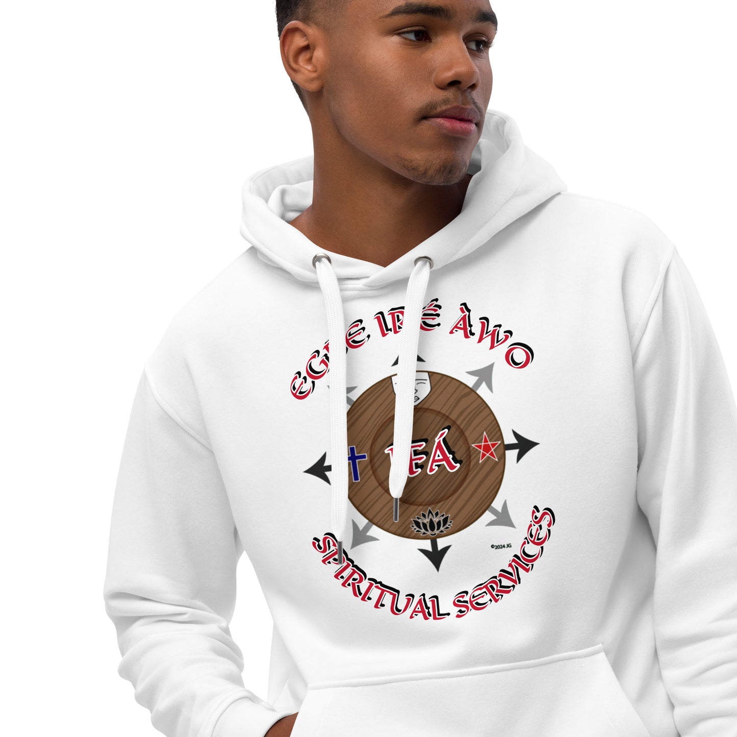 Egbe Ire Awo Signature Logo 6  Premium eco hoodie