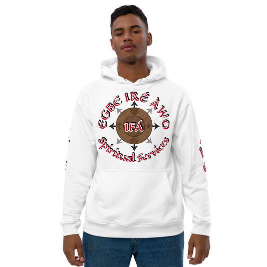 Personalized Egbe Iré Àwo Ifa signature Logo White Premium eco hoodie 2