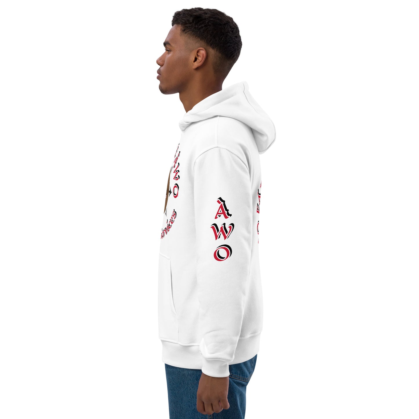 Personalized Egbe Iré Àwo Ifa signature Logo White Premium eco hoodie 2