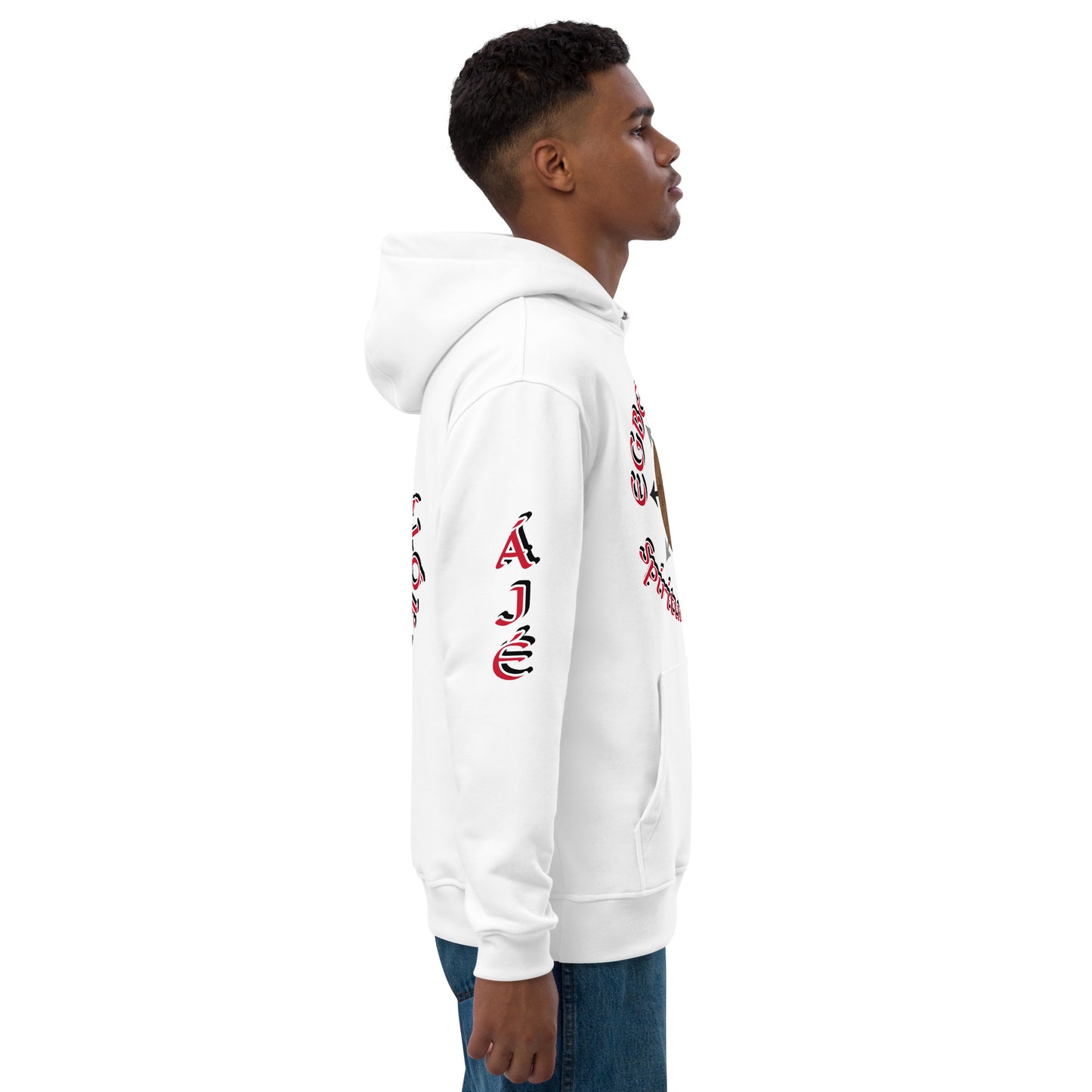 Personalized Egbe Iré Àwo Ifa signature Logo White Premium eco hoodie 2