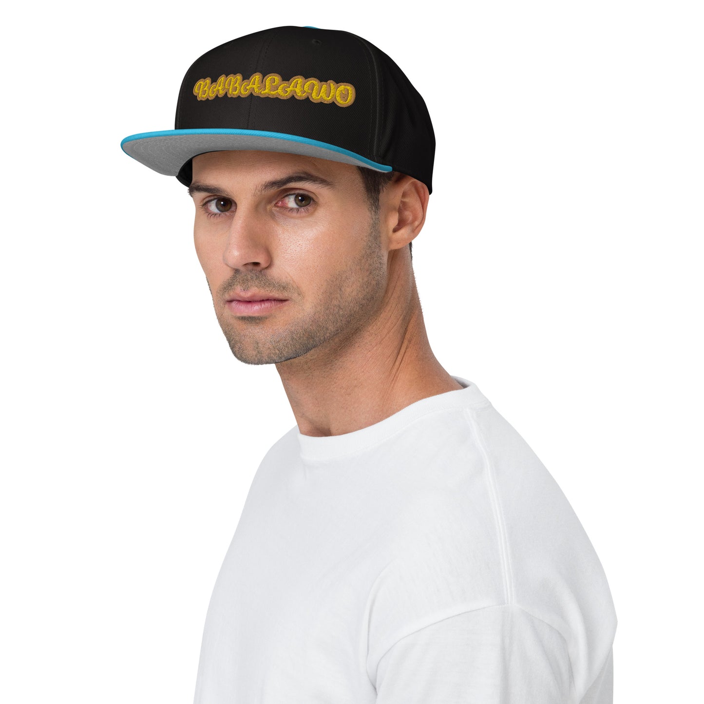 Babalawo Yellow/Gold White embroidered Snapback Hat