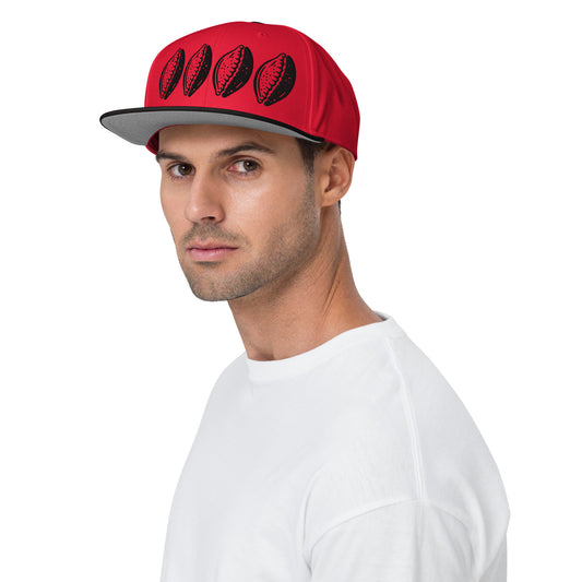 Black 4 Cowrie Snapback Hat
