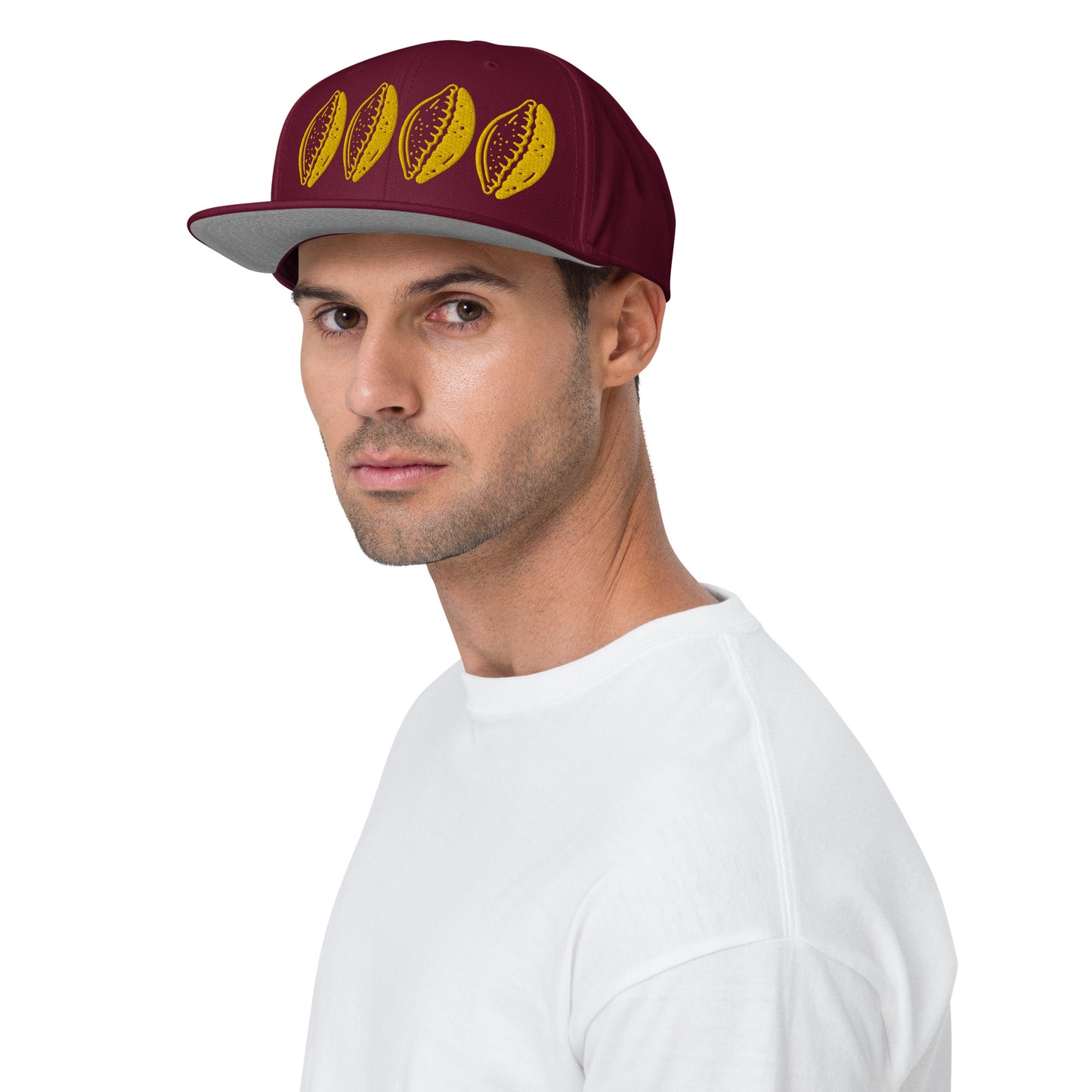 Yellow 4 Cowrie Snapback Hat
