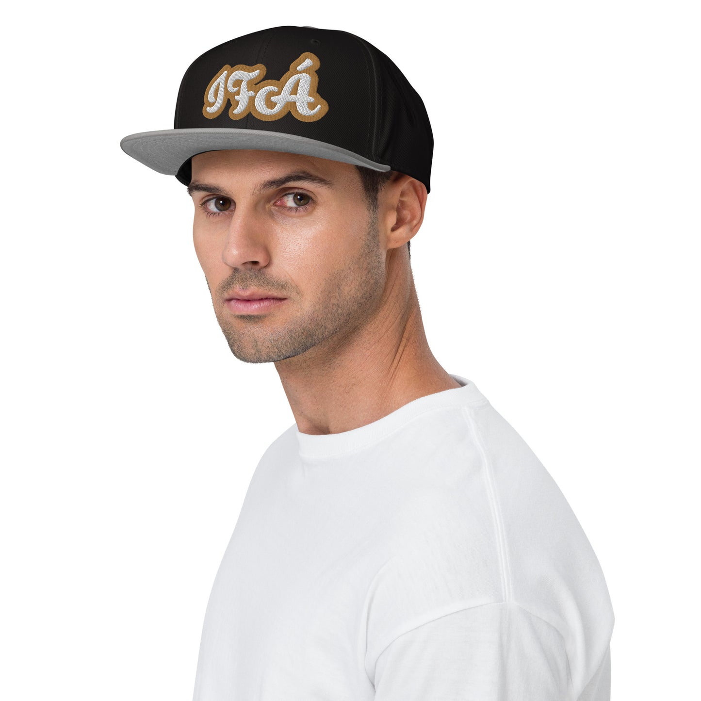 Ifa Ela White embroidered Snapback Hat