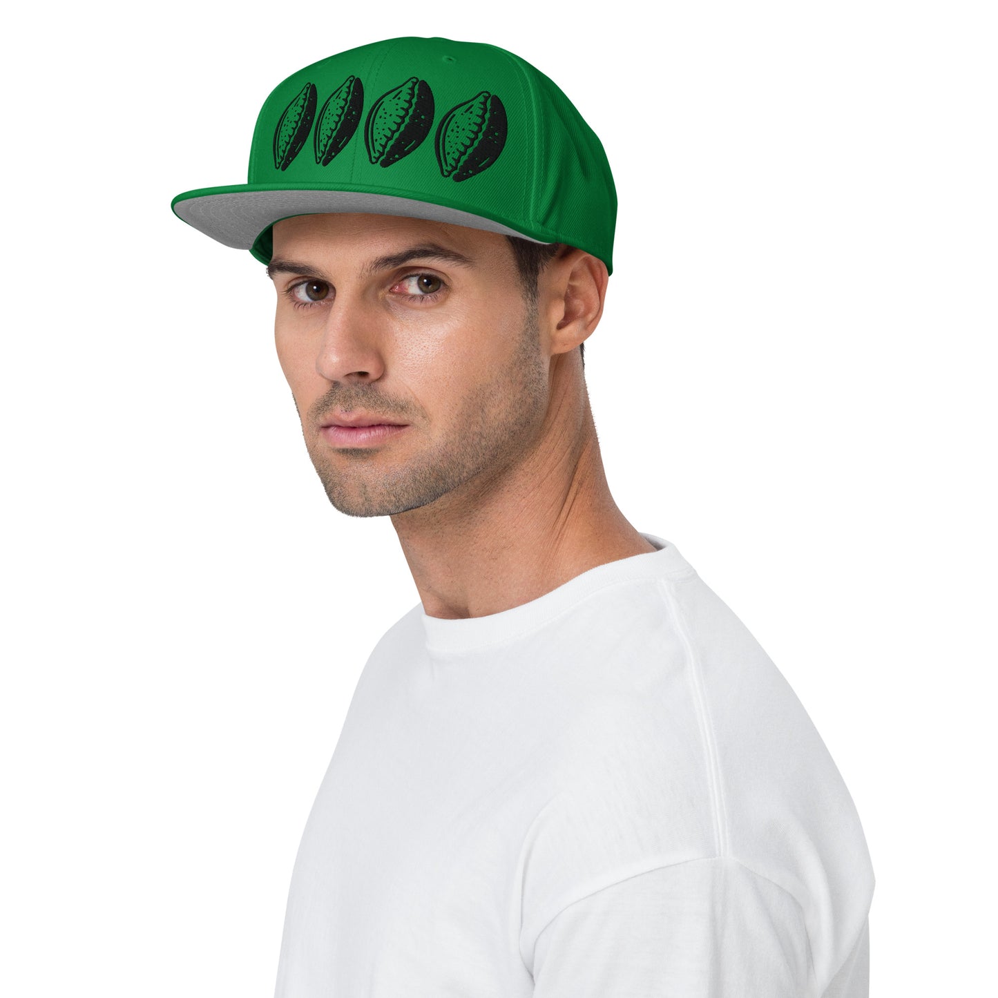 Black 4 Cowrie Snapback Hat