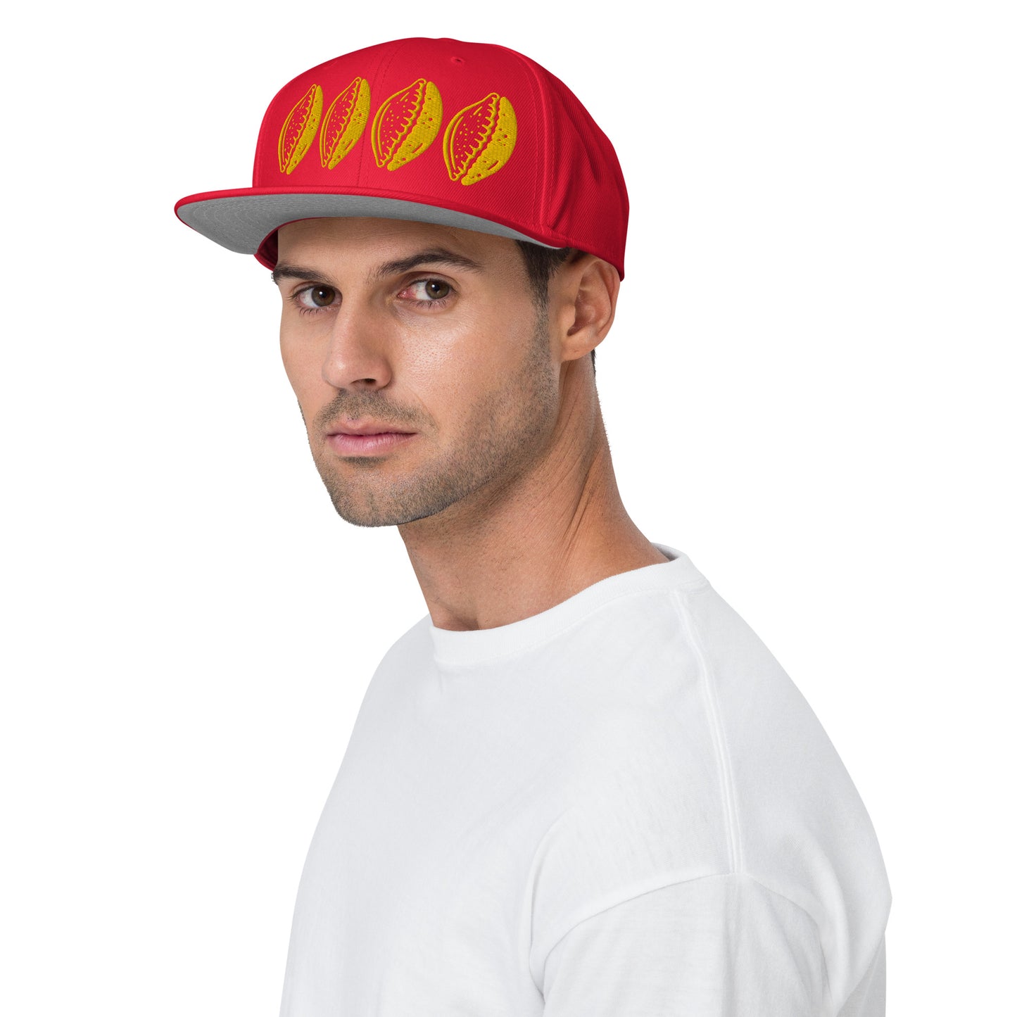 Yellow 4 Cowrie Snapback Hat