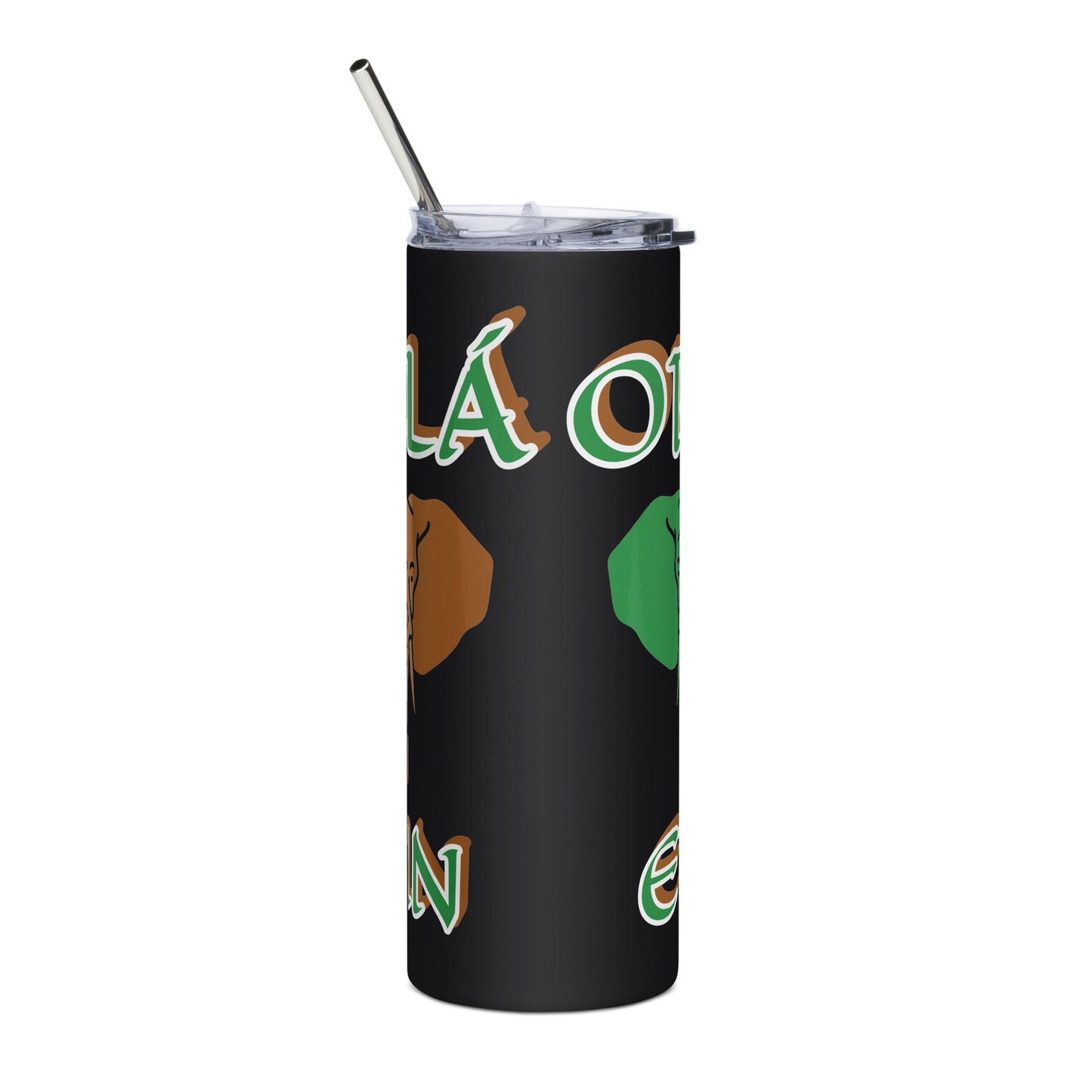 ORUNMILÁ Isese dual Icon White/Black Stainless steel tumbler