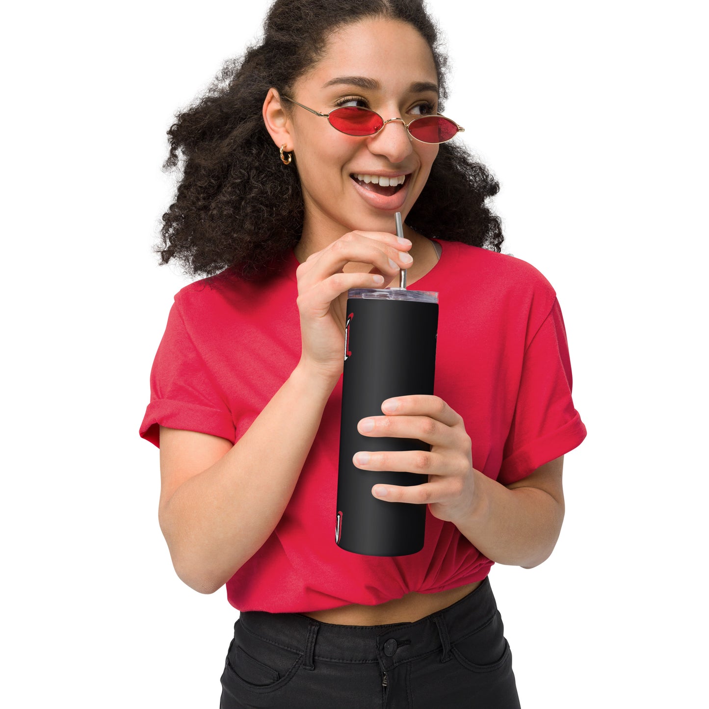 Iyaami Aje Funfun Icon Black Stainless steel tumbler