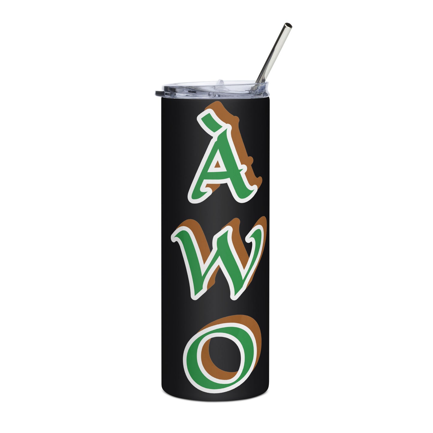 Àwo Isese Black/White Stainless steel tumbler