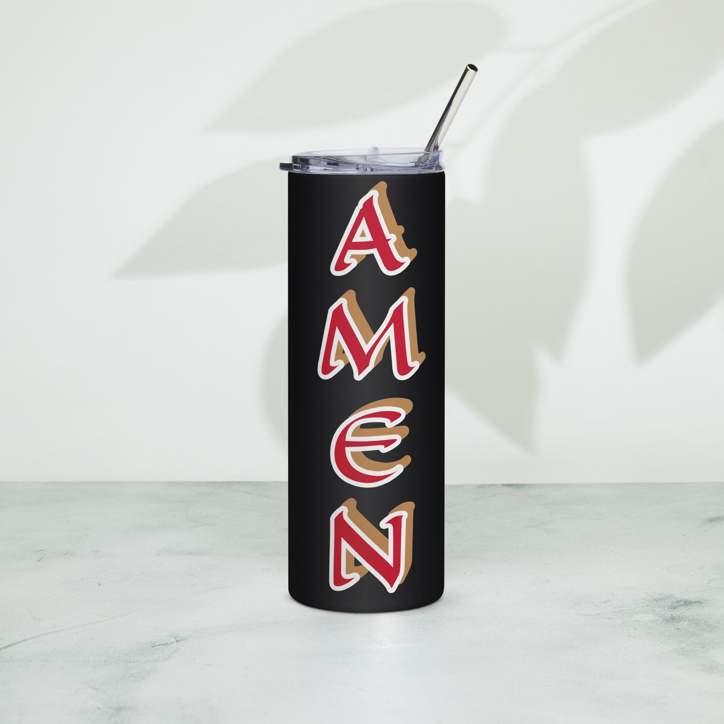 Amen Black/White Stainless steel tumbler