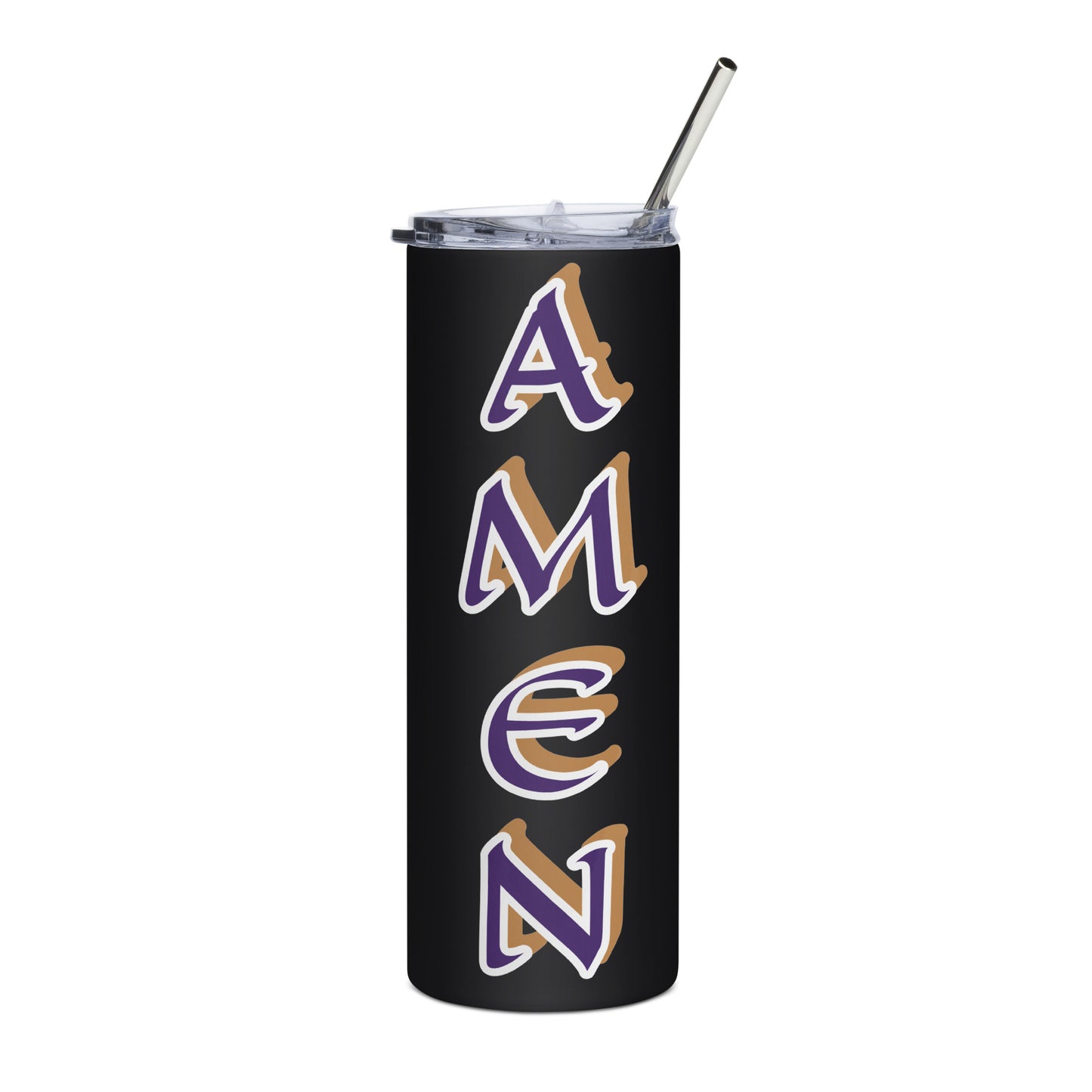 Amen 2 Black/White Stainless steel tumbler