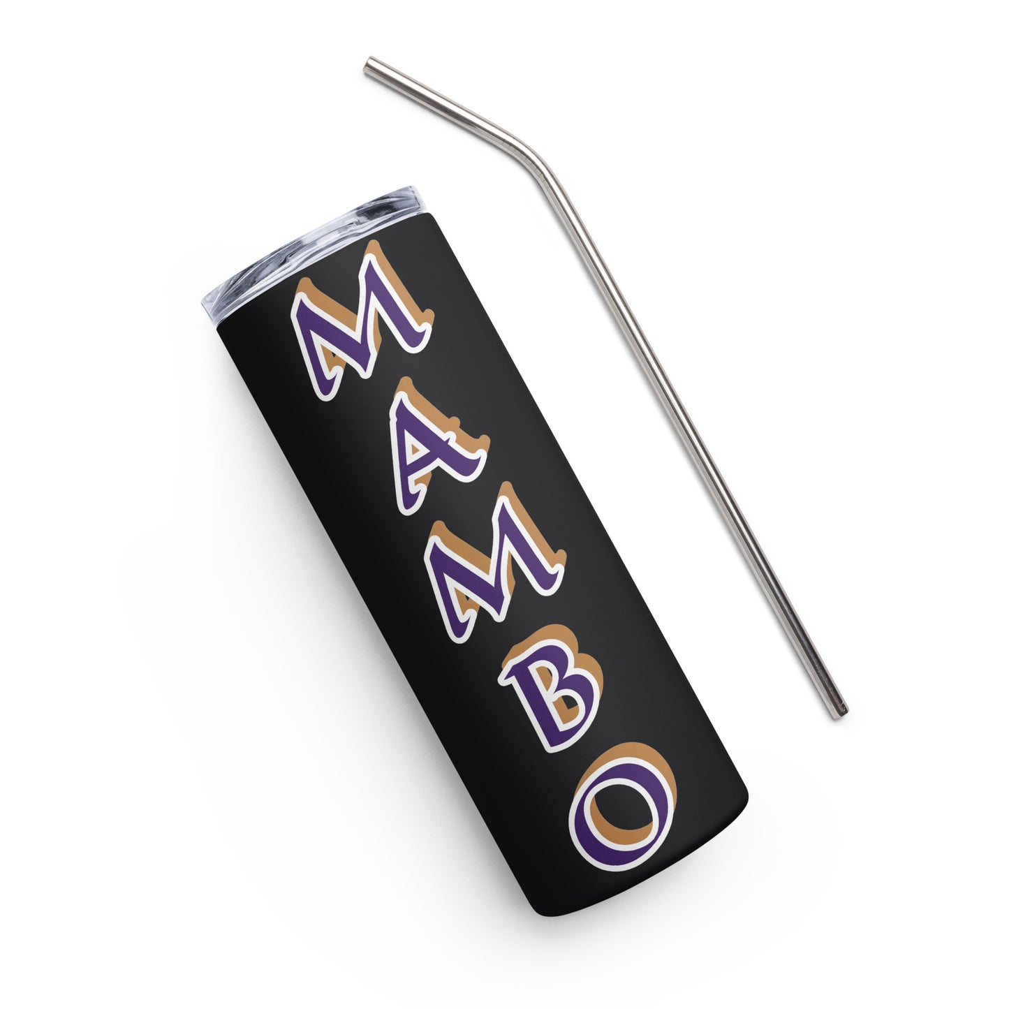 Mambo Black/White Stainless steel tumbler