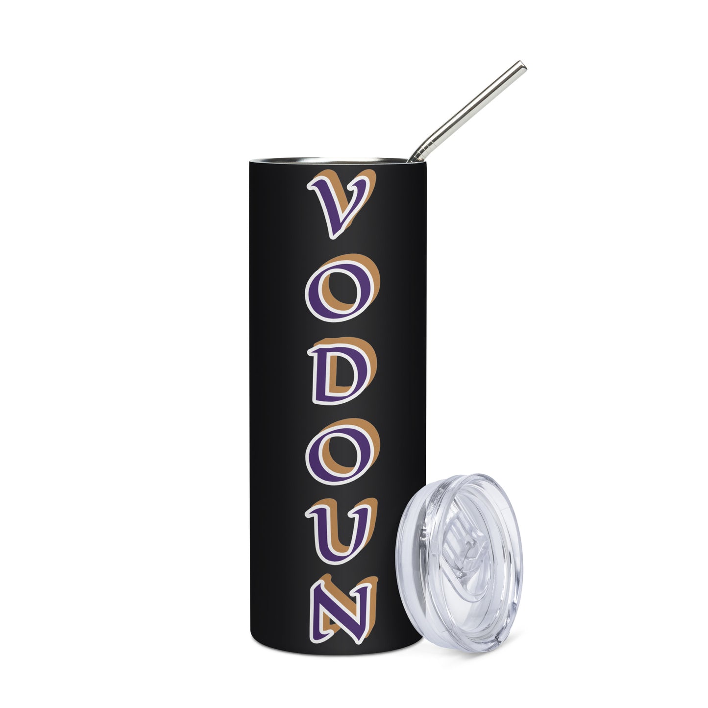 Vodoun Black/White Stainless steel tumbler