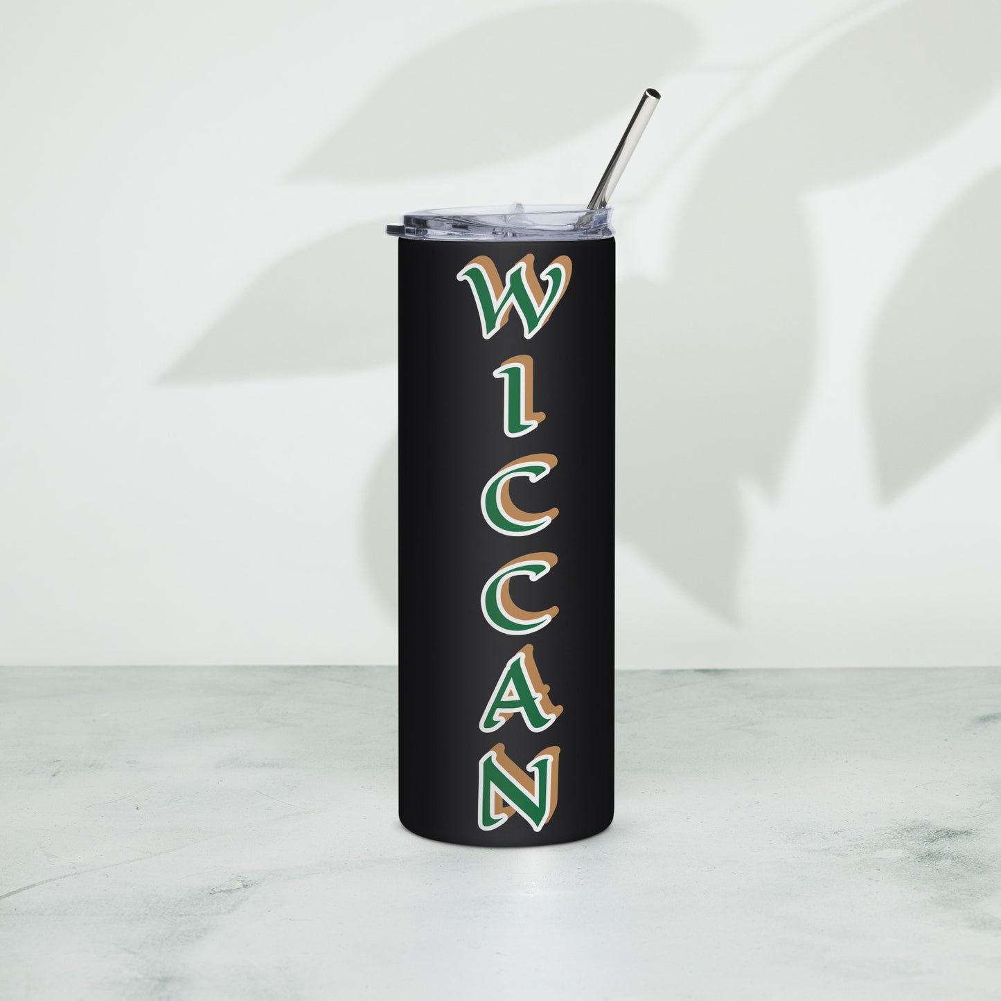 Wiccan Black/White Stainless steel tumbler