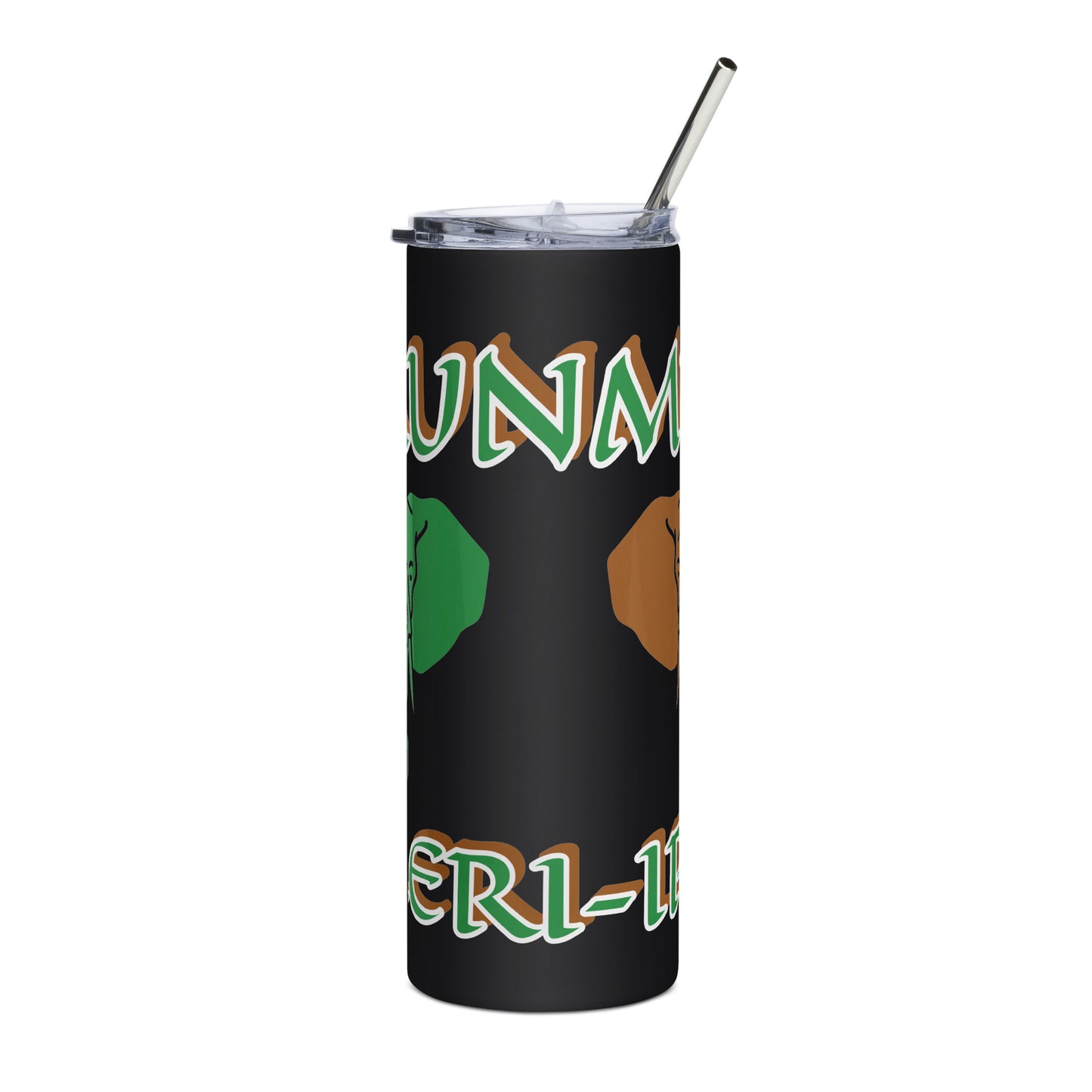 ORUNMILÁ Isese dual Icon White/Black Stainless steel tumbler