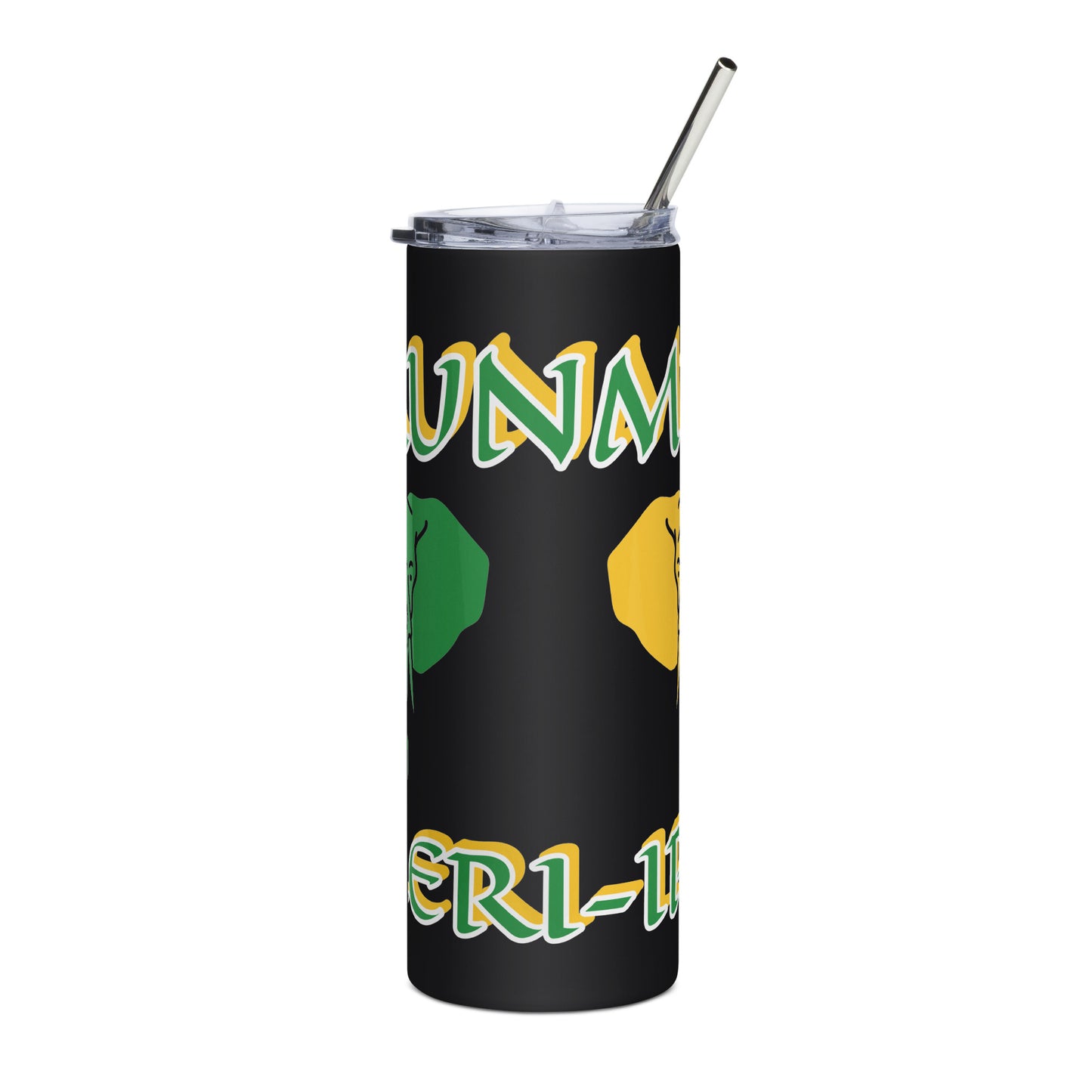 ORUNMILÁ Lucumi dual Icon White/Black Stainless steel tumbler