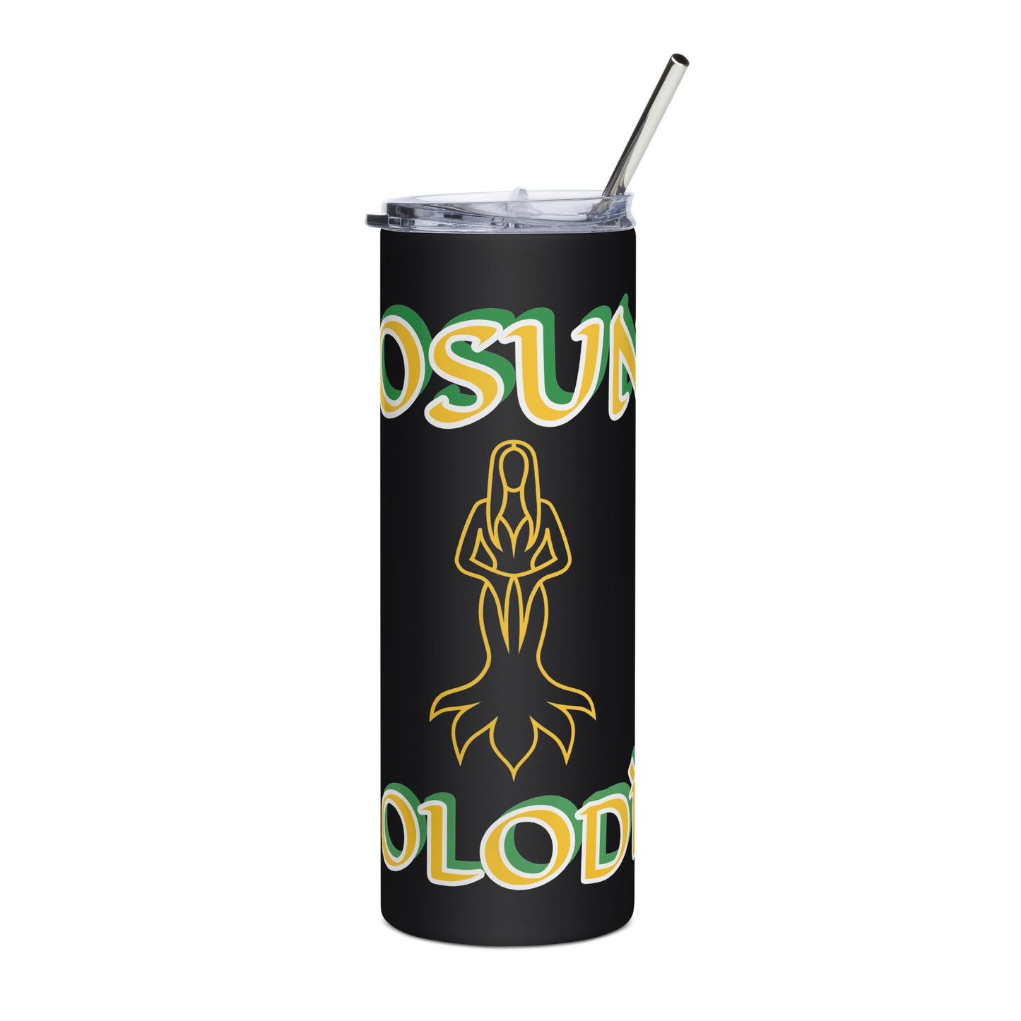 Osun Olodi Isese Icon White/Black Stainless steel tumbler 1