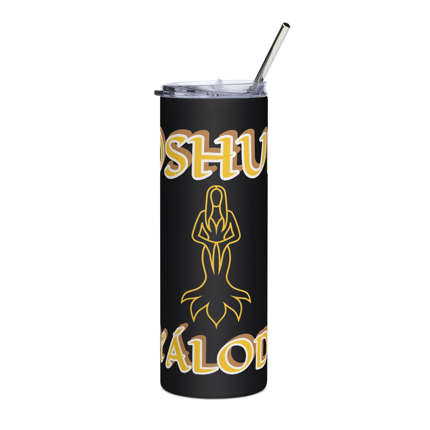 Oshun Lucumi  Icon White/Black Stainless steel tumbler