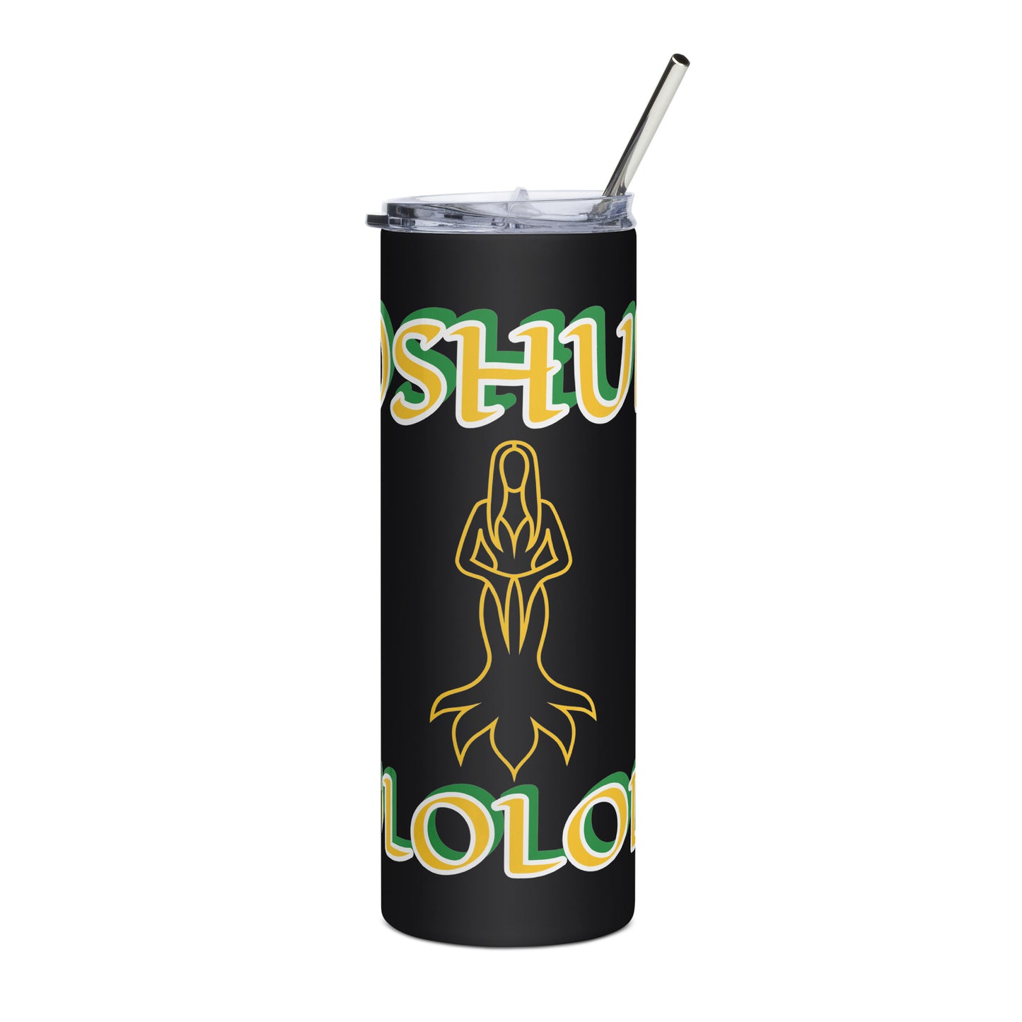 Oshun Ololodi Lucumi  Icon White/Black Stainless steel tumbler 1