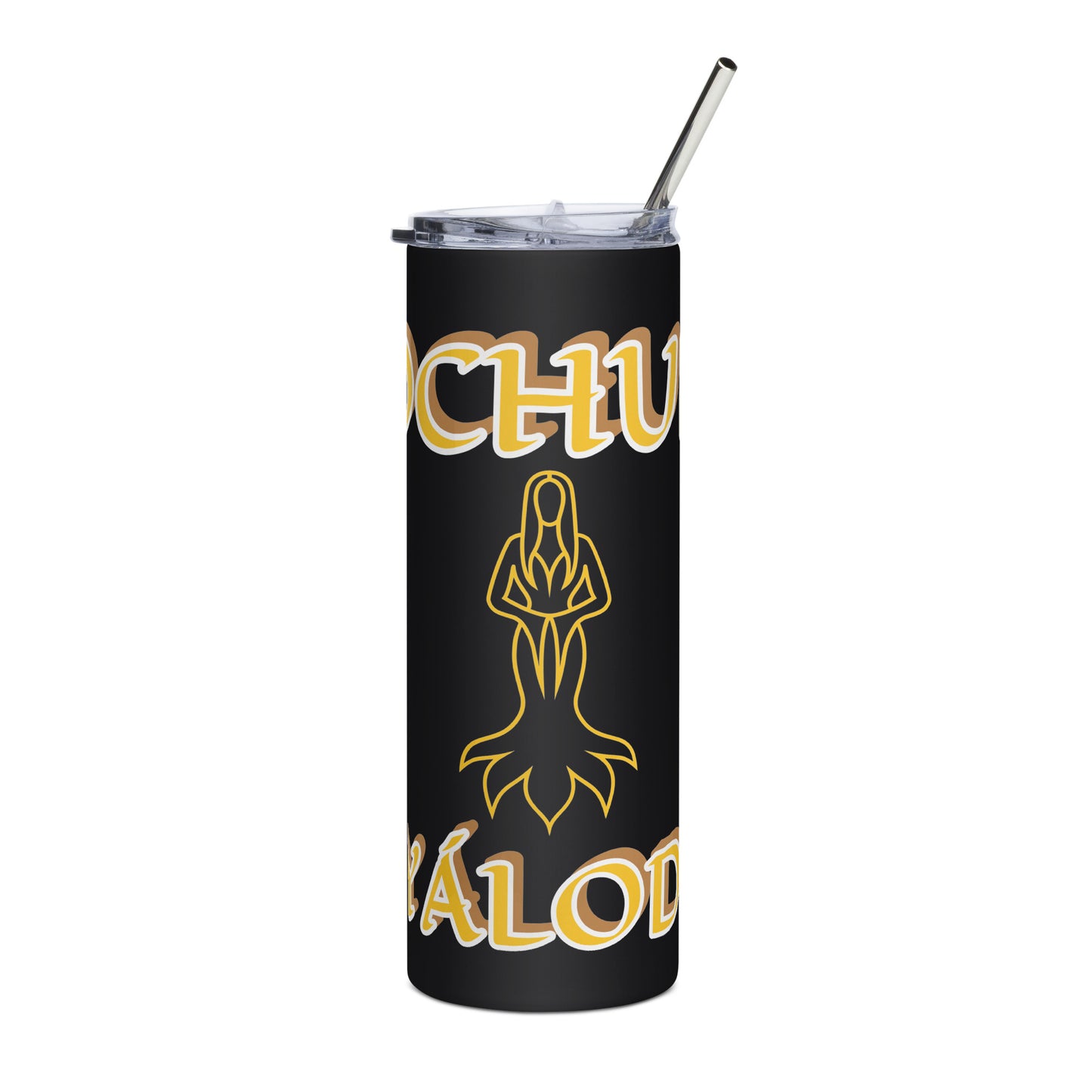 Ochun Lucumi  Icon White/Black Stainless steel tumbler