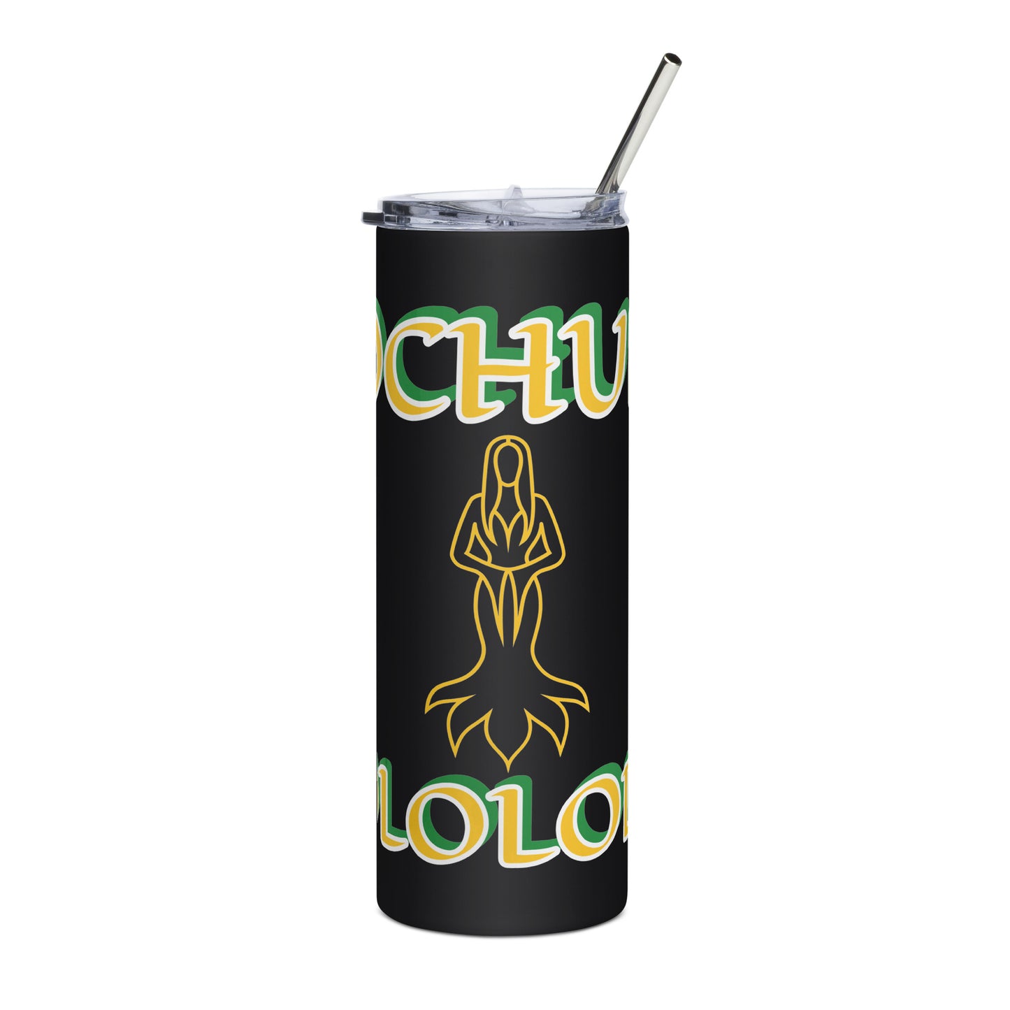 Ochun Ololodi Lucumi  Icon White/Black Stainless steel tumbler 1