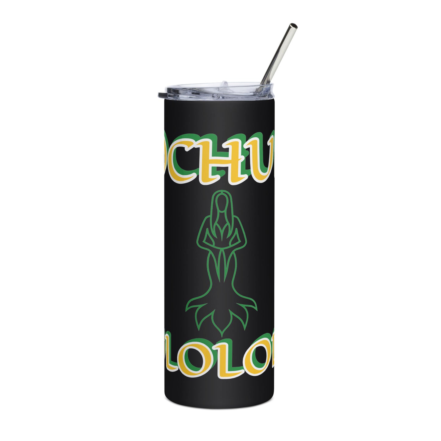 Ochun Ololodi Lucumi  Icon White/Black Stainless steel tumbler 2