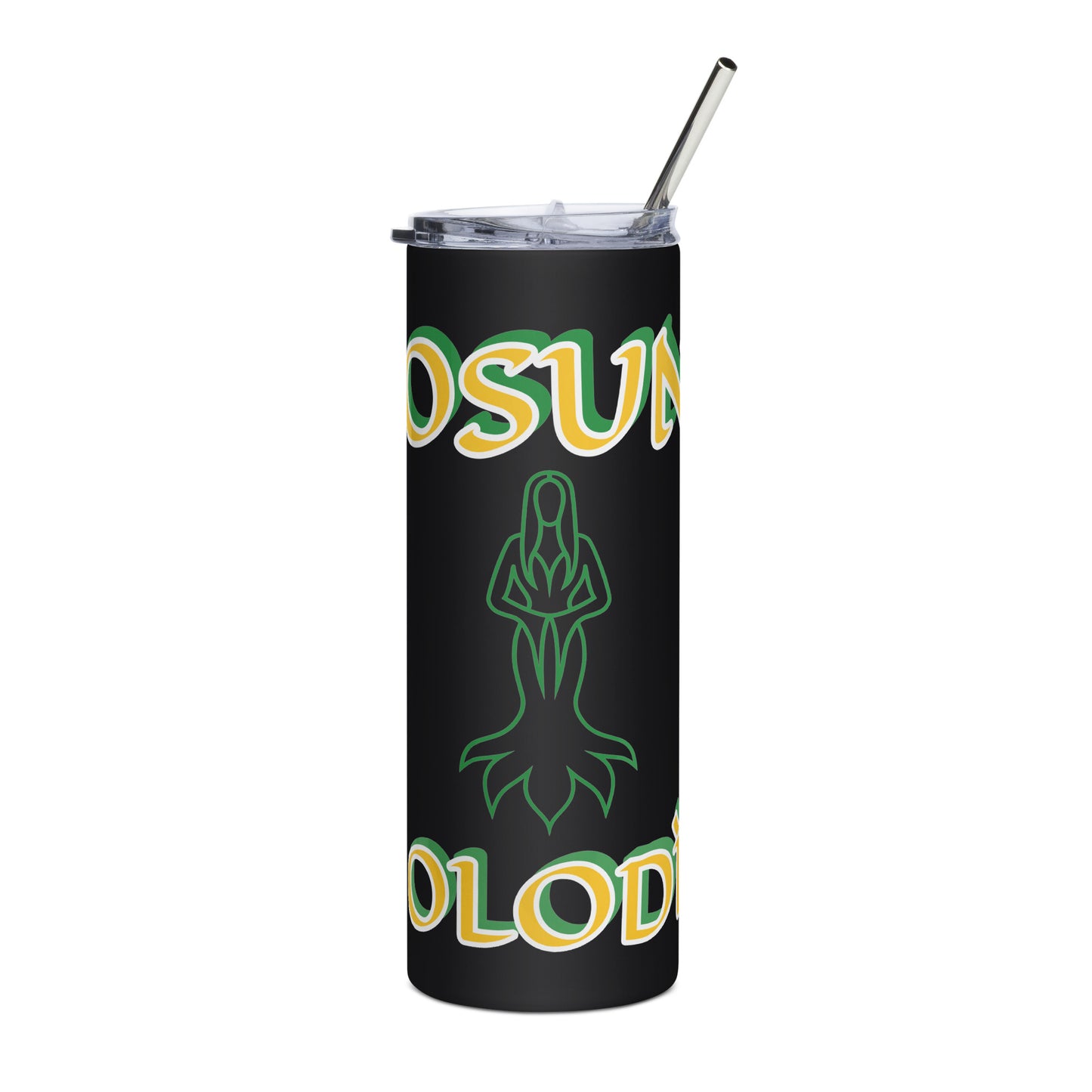 Osun Olodi Isese Icon White/Black Stainless steel tumbler 2