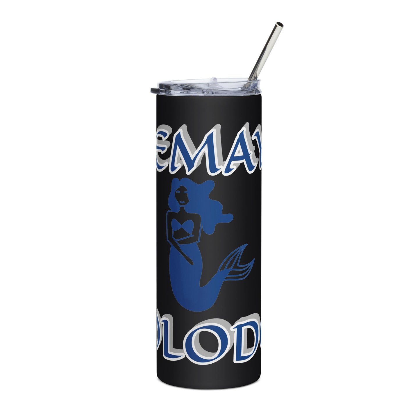 Yemaya Lucumi  Icon White/Black Stainless steel tumbler