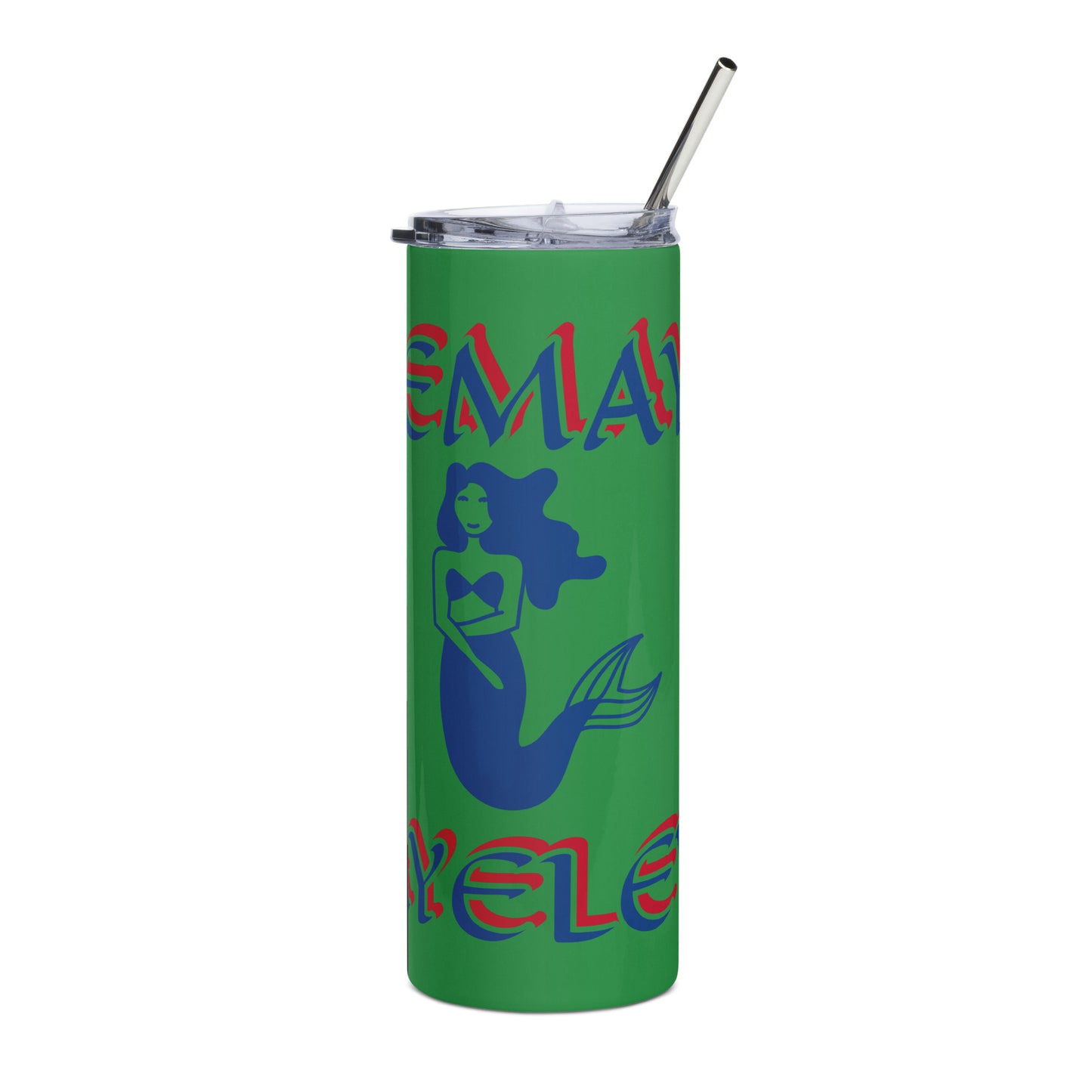 Yemaya MAYELEWO Lucumi Icon Green Stainless steel tumbler