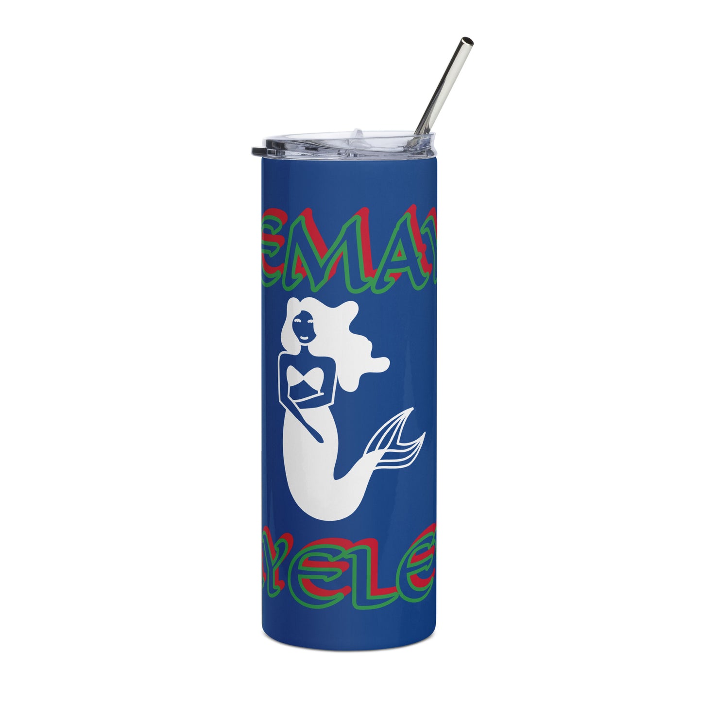 Yemaya MAYELEWO Lucumi Icon Blue Stainless steel tumbler