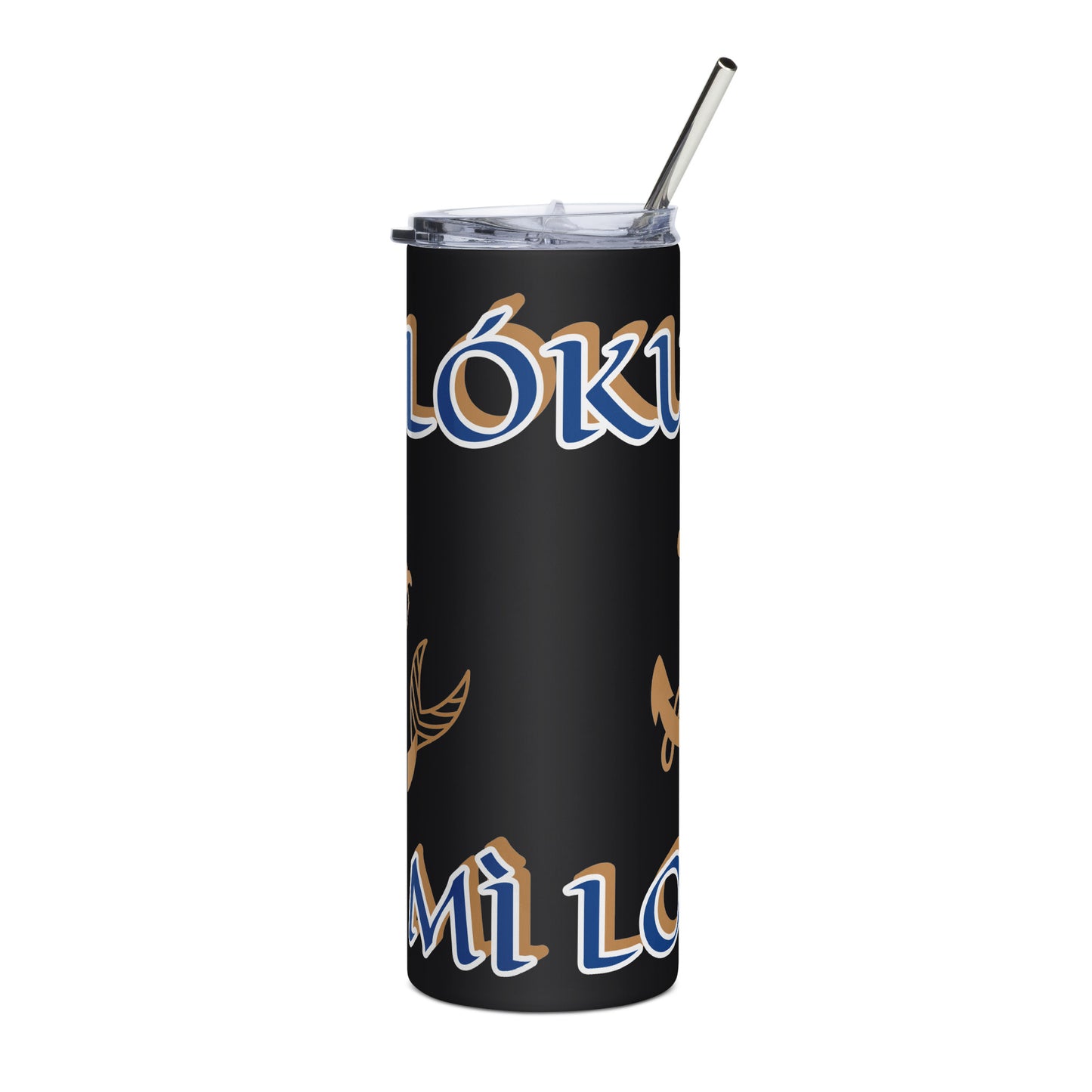 OLÓKUN Icon White/Blue Stainless steel tumbler