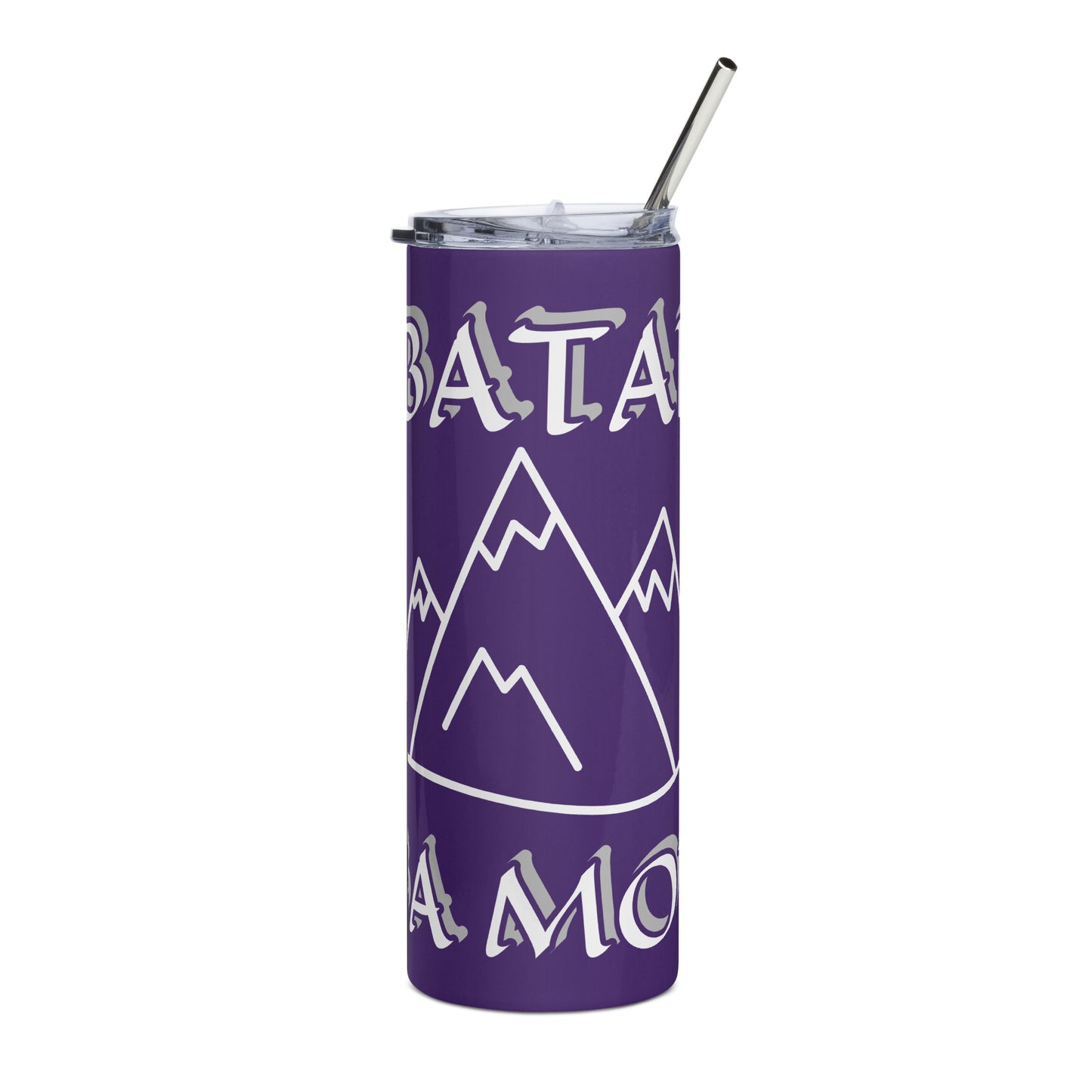 Obatala Oba Moro Icon Purple Stainless steel tumbler