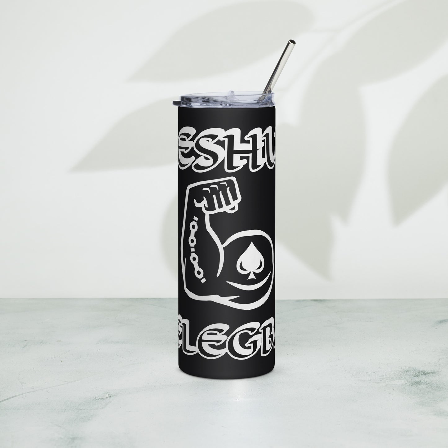 Eshu Elegba Lucumi Icon Black Stainless steel tumbler