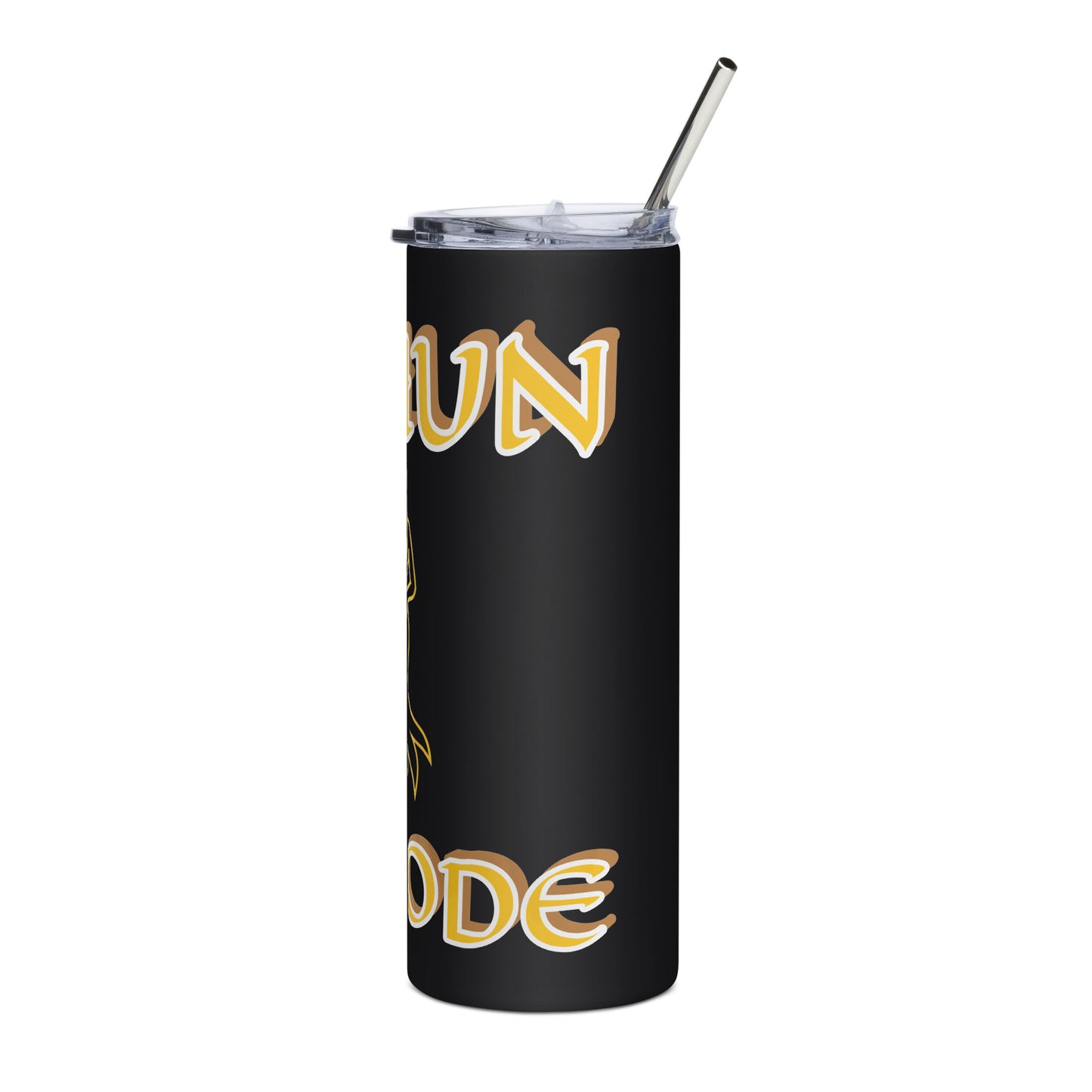 Oshun Lucumi  Icon White/Black Stainless steel tumbler