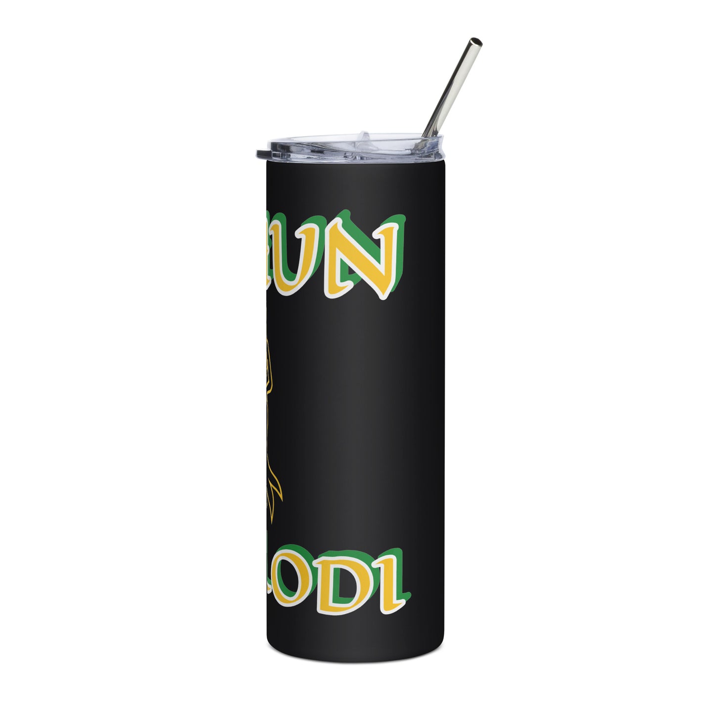 Oshun Ololodi Lucumi  Icon White/Black Stainless steel tumbler 1