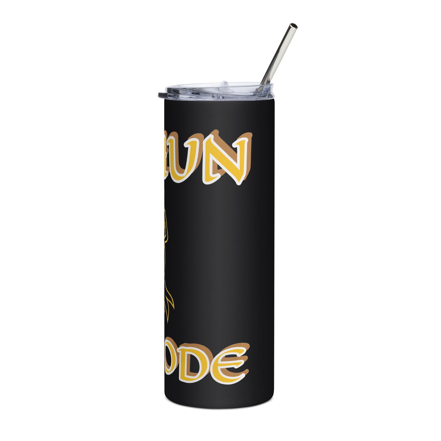 Ochun Lucumi  Icon White/Black Stainless steel tumbler