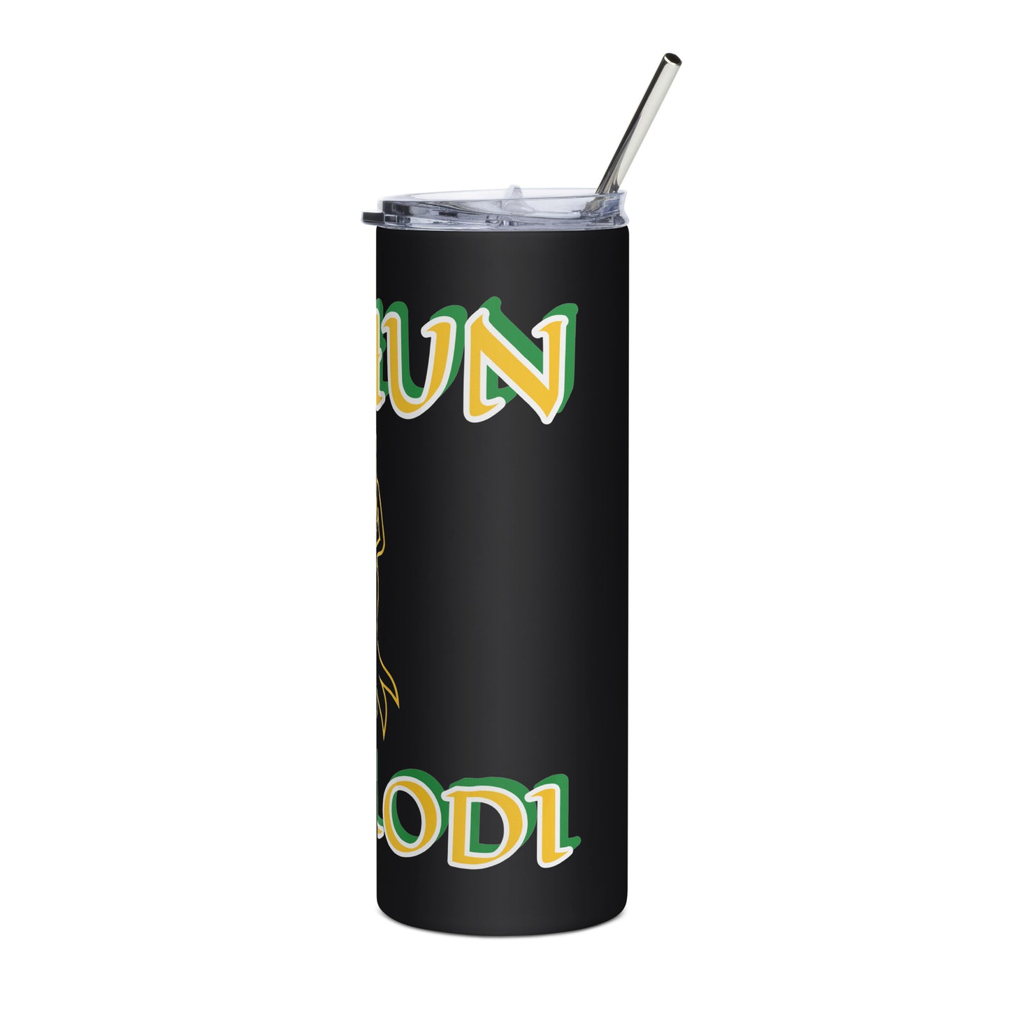 Ochun Ololodi Lucumi  Icon White/Black Stainless steel tumbler 1