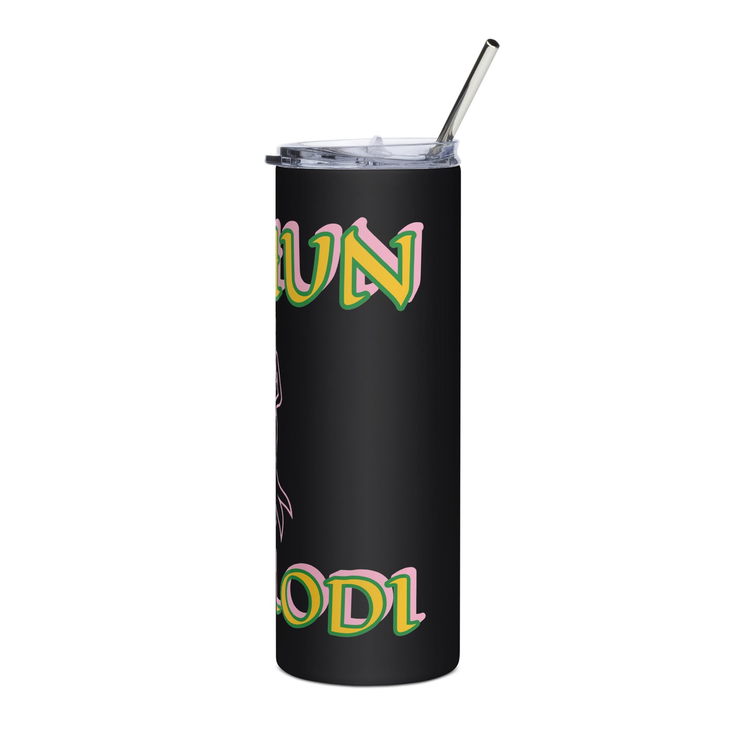 Ochun Ololodi Lucumi  Icon White/Black Stainless steel tumbler 3