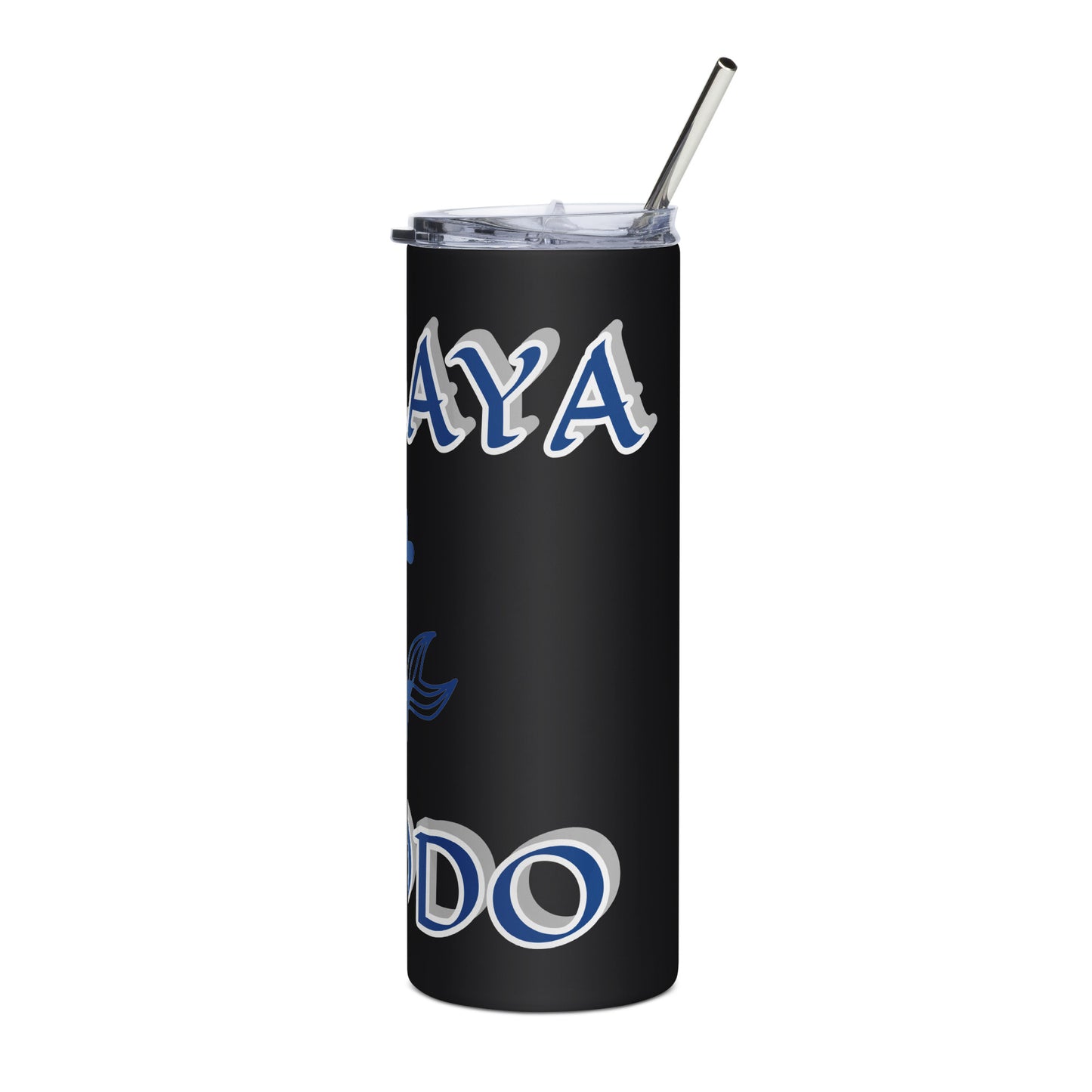 Yemaya Lucumi  Icon White/Black Stainless steel tumbler