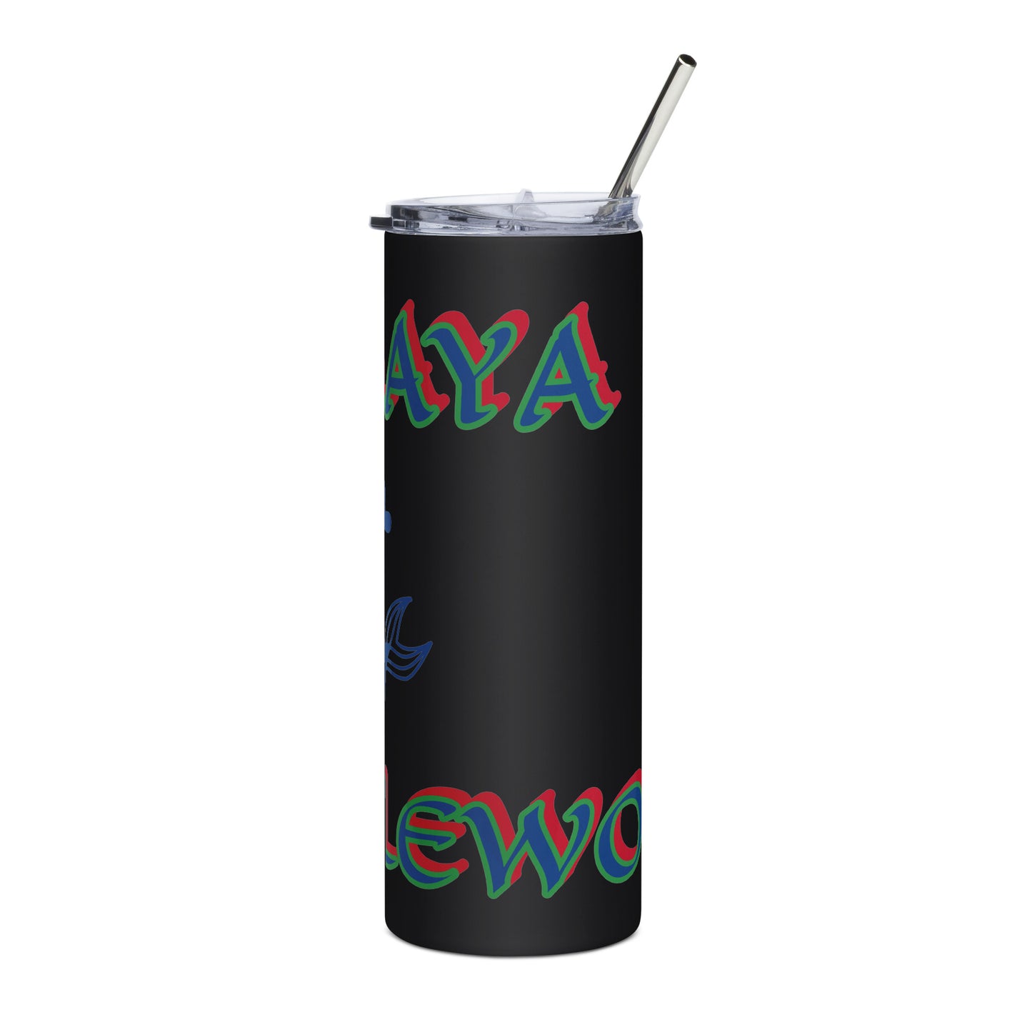 Yemaya MAYELEWO Lucumi Icon White/Black Stainless steel tumbler