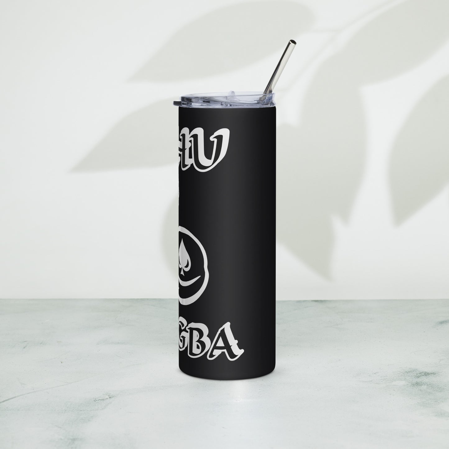 Eshu Elegba Lucumi Icon Black Stainless steel tumbler