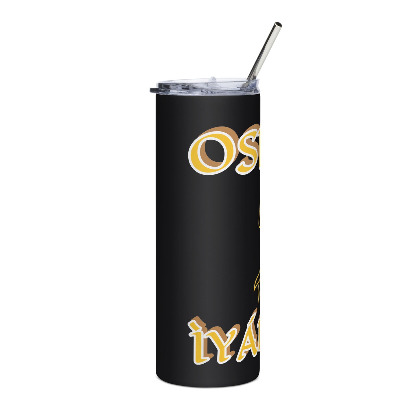 Oshun Lucumi  Icon White/Black Stainless steel tumbler