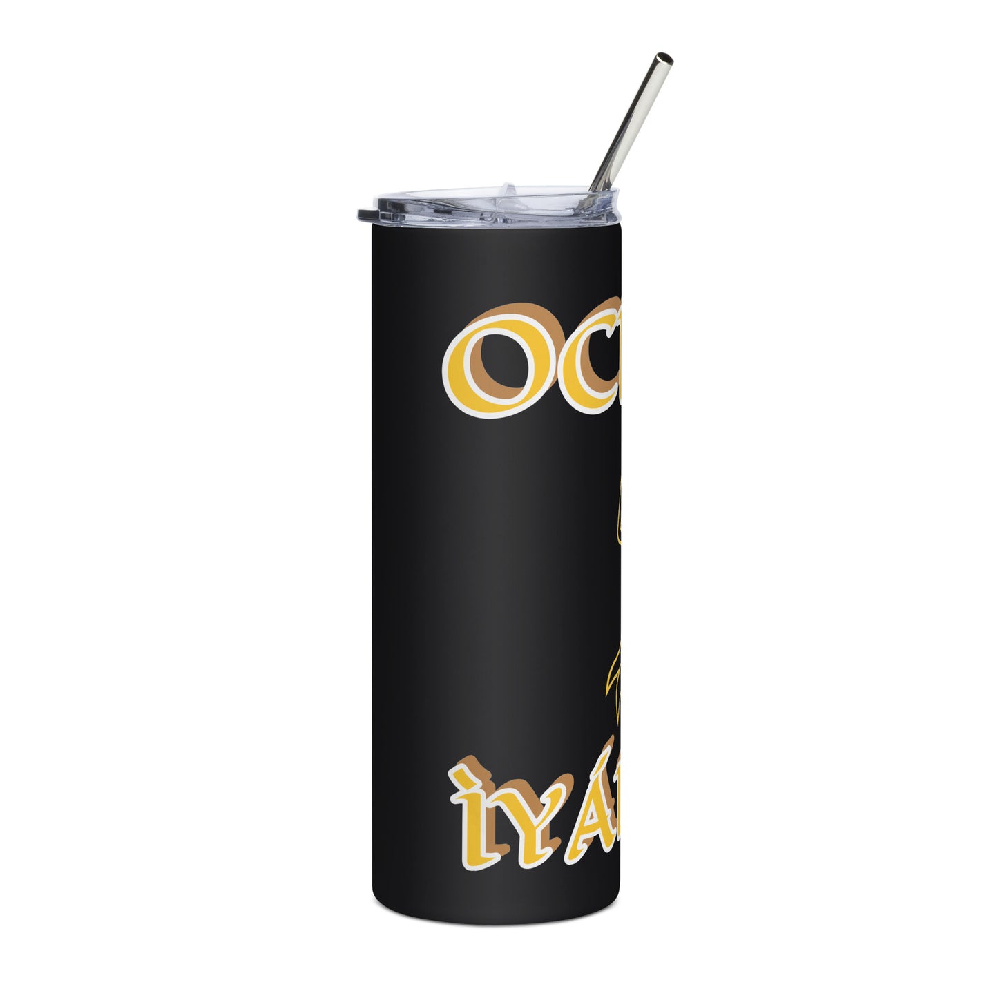 Ochun Lucumi  Icon White/Black Stainless steel tumbler