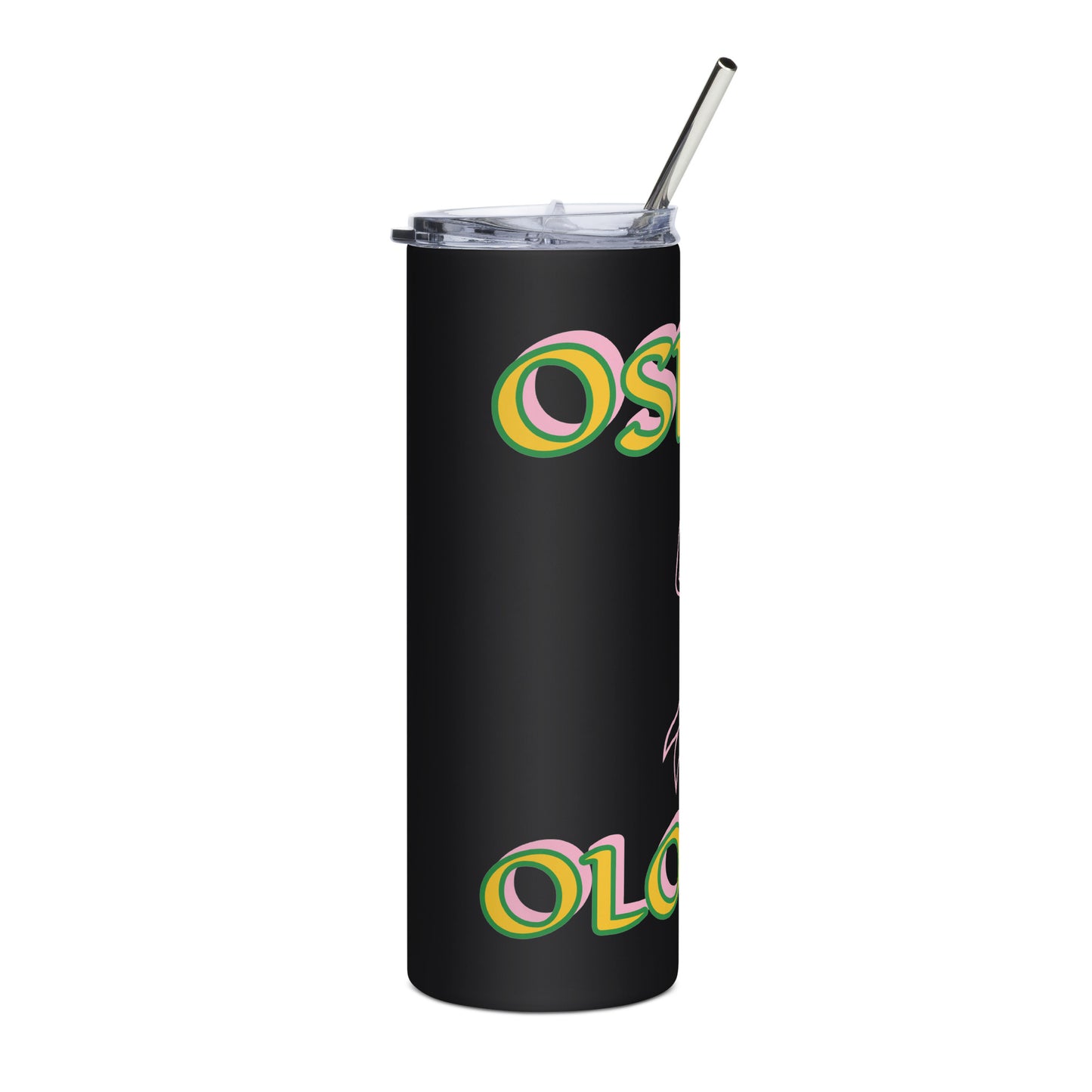 Oshun Ololodi Lucumi Icon White/Black Stainless steel tumbler 3