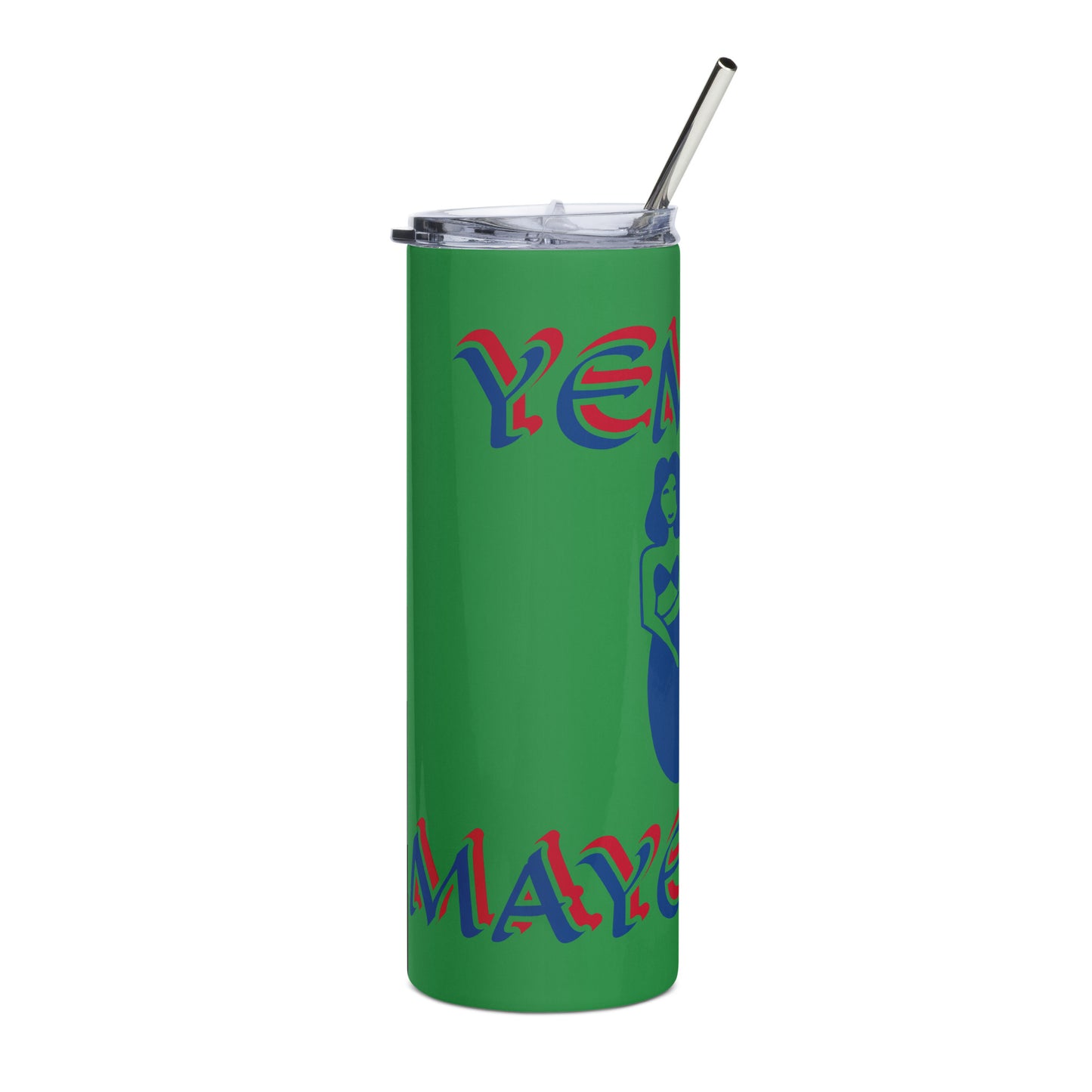 Yemaya MAYELEWO Lucumi Icon Green Stainless steel tumbler