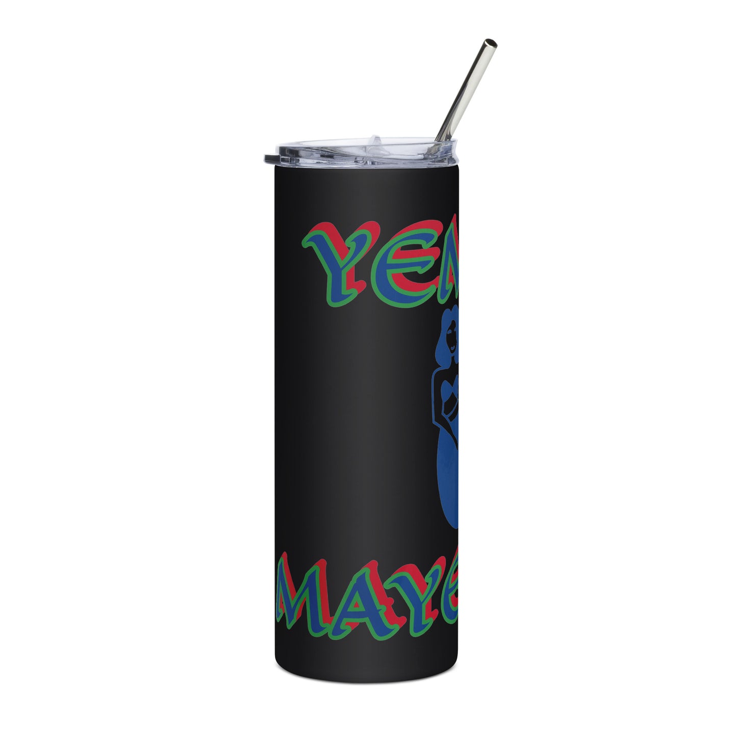 Yemaya MAYELEWO Lucumi Icon White/Black Stainless steel tumbler