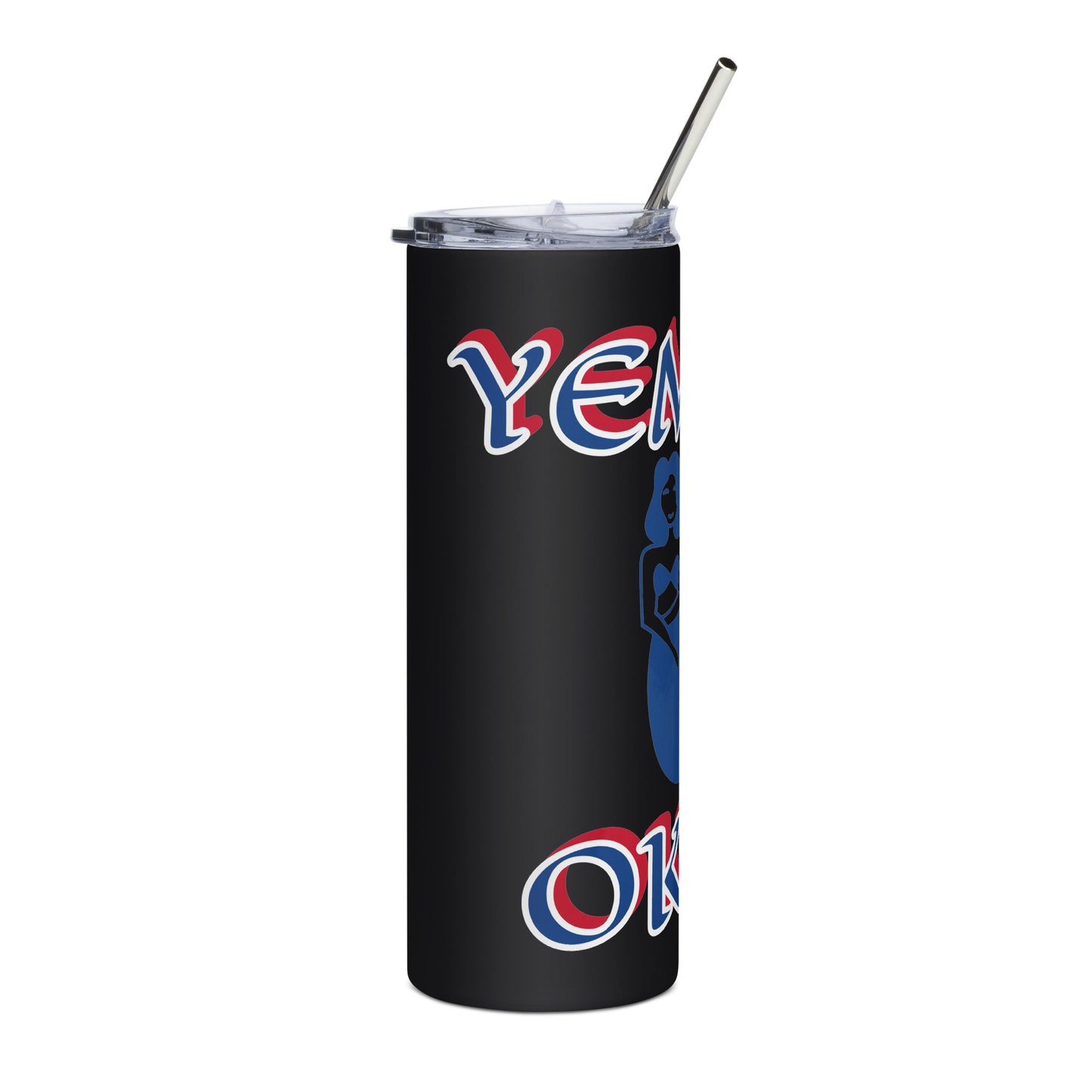 Yemaya Okuti Lucumi  Icon White/Black Stainless steel tumbler