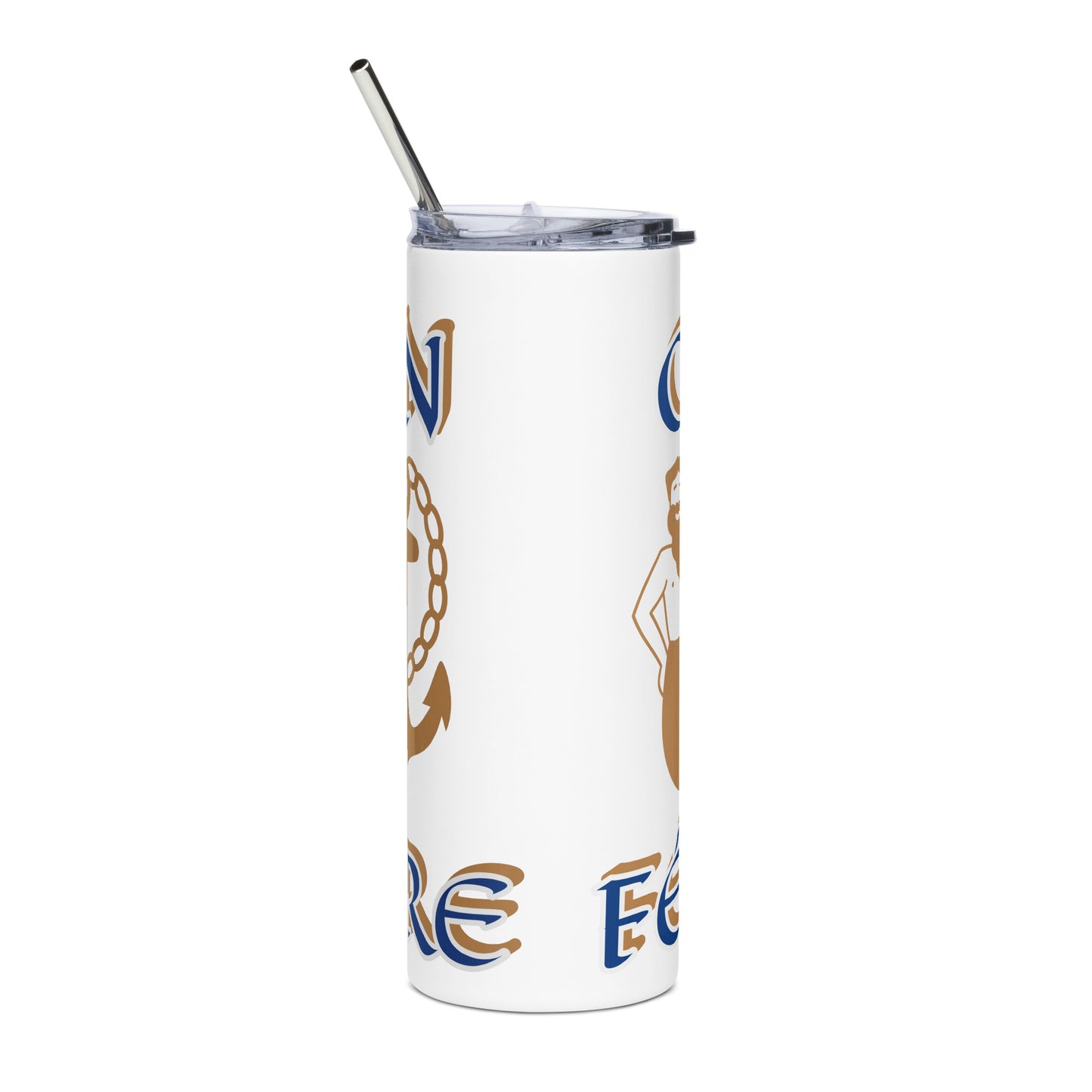 OLÓKUN Icon White/Blue Stainless steel tumbler